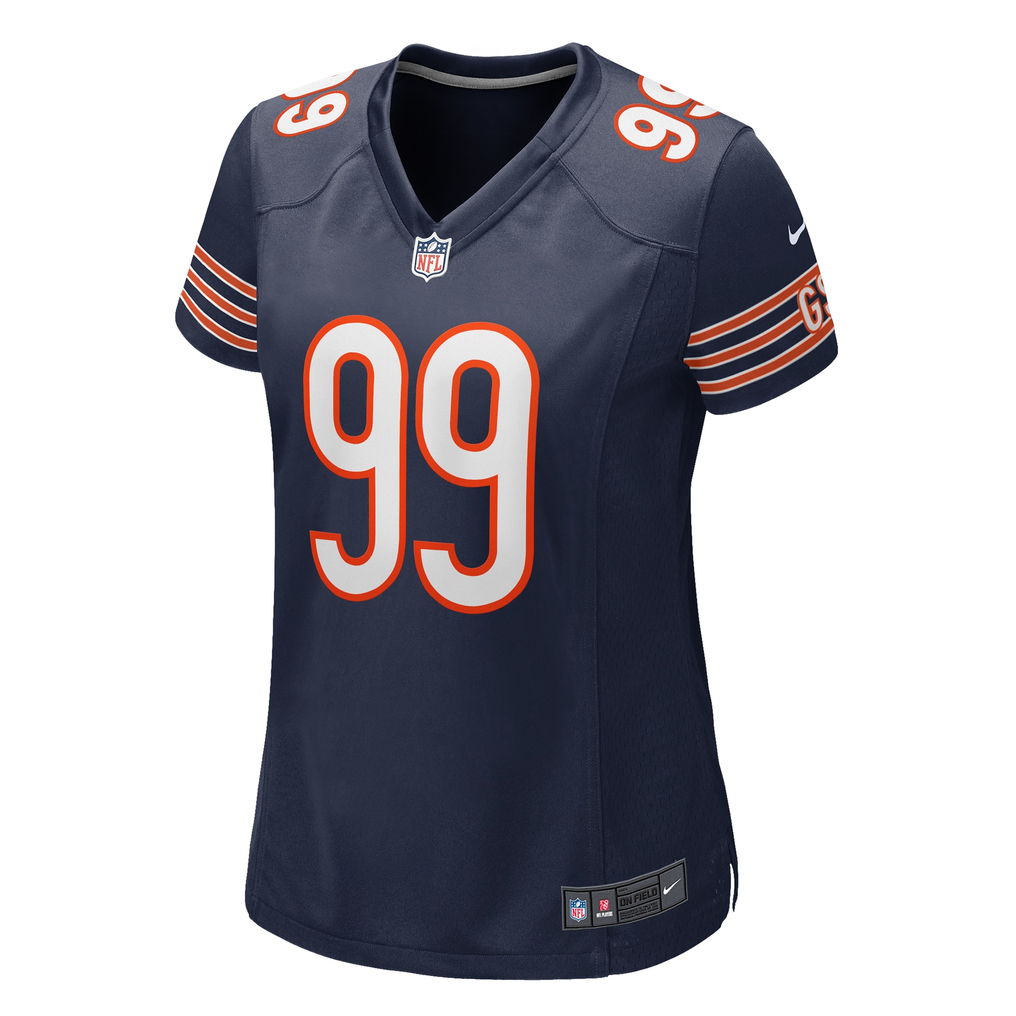 Alternative view of Women's Chicago Bears Gervon Dexter Sr. Navy Game Jersey JS6772 nicesnker
