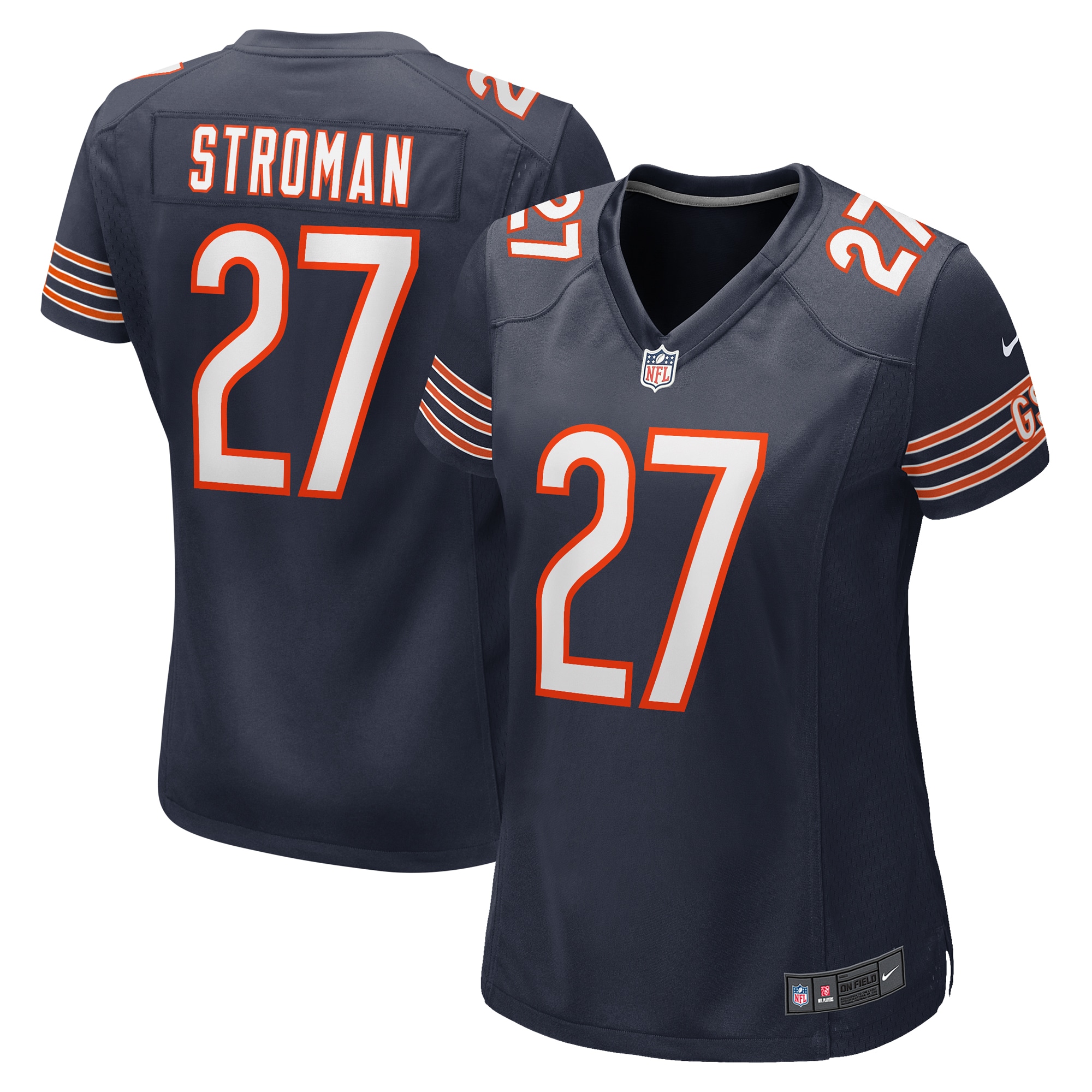 Women's Chicago Bears Greg Stroman Navy Team Game Jersey JS7467 nicesnker