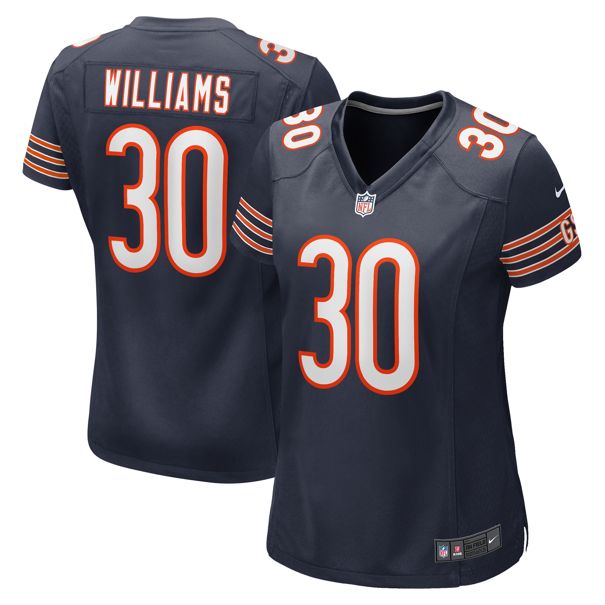 Women's Chicago Bears Joejuan Williams Navy Game Jersey JS4715 nicesnker