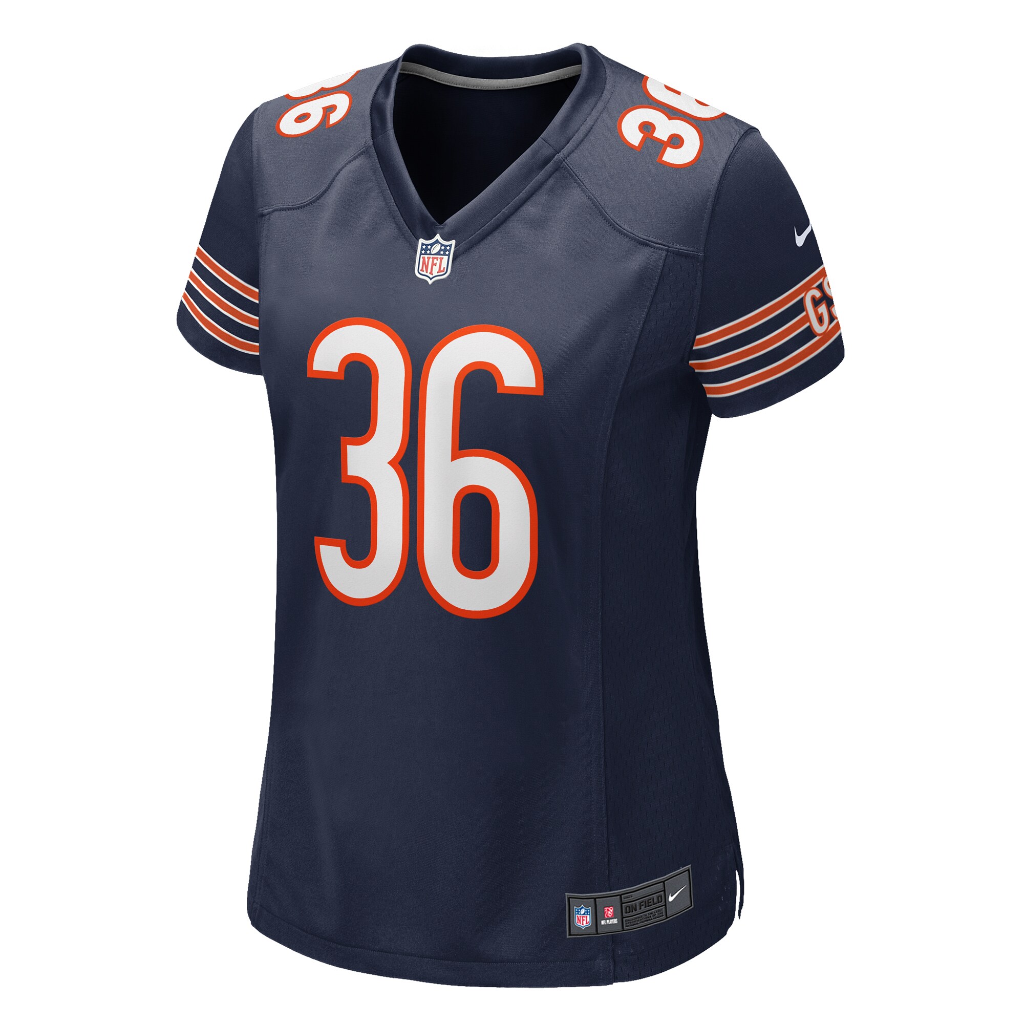 Alternative view of Women's Chicago Bears Jonathan Owens Navy Game Jersey JS8518 nicesnker