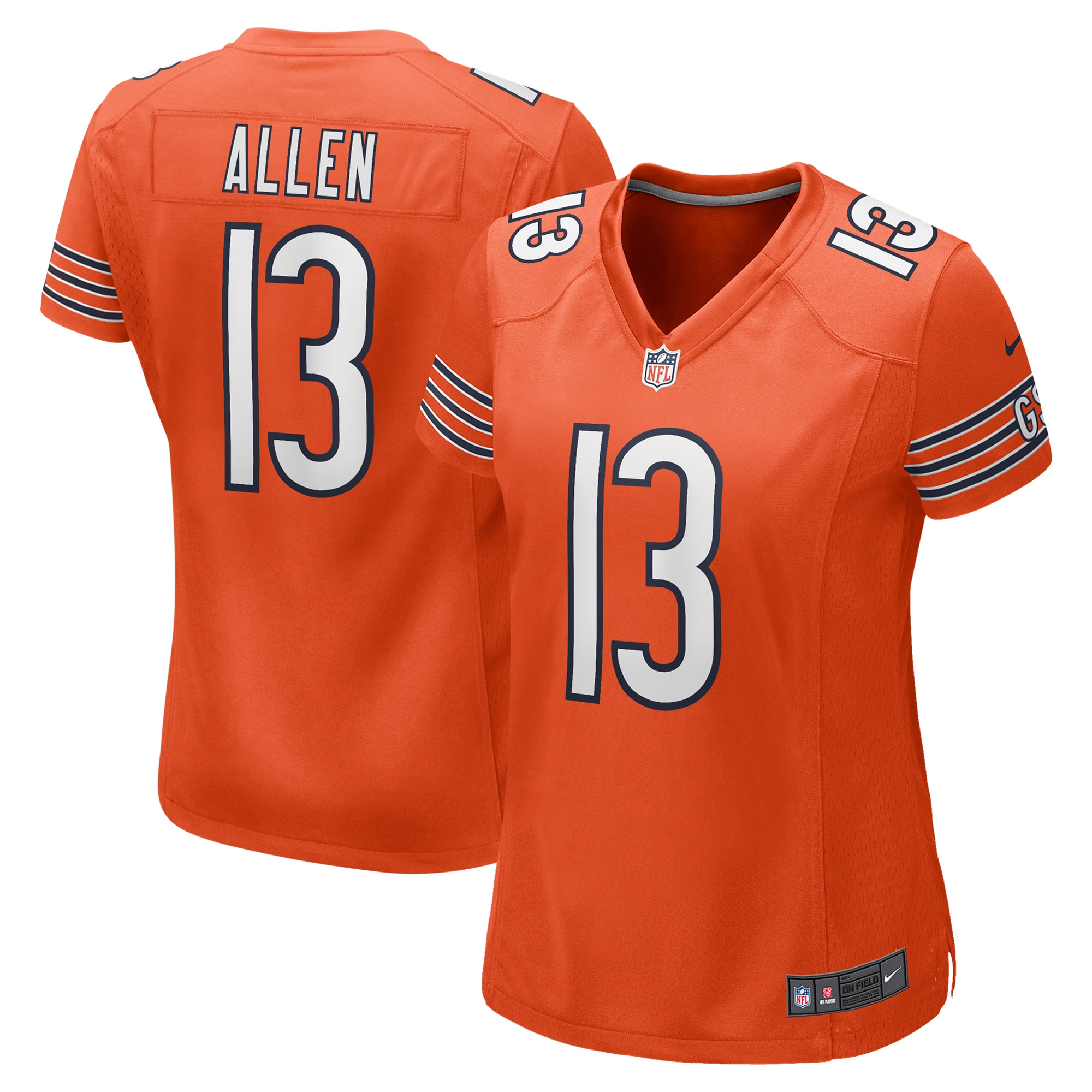 Women's Chicago Bears Keenan Allen Orange Alternate Game Jersey JS1517 nicesnker