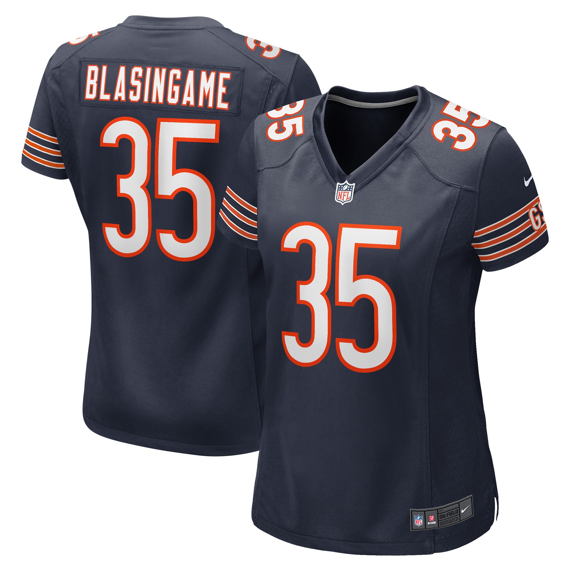 Women's Chicago Bears Khari Blasingame Navy Game Player Jersey JS5236 nicesnker