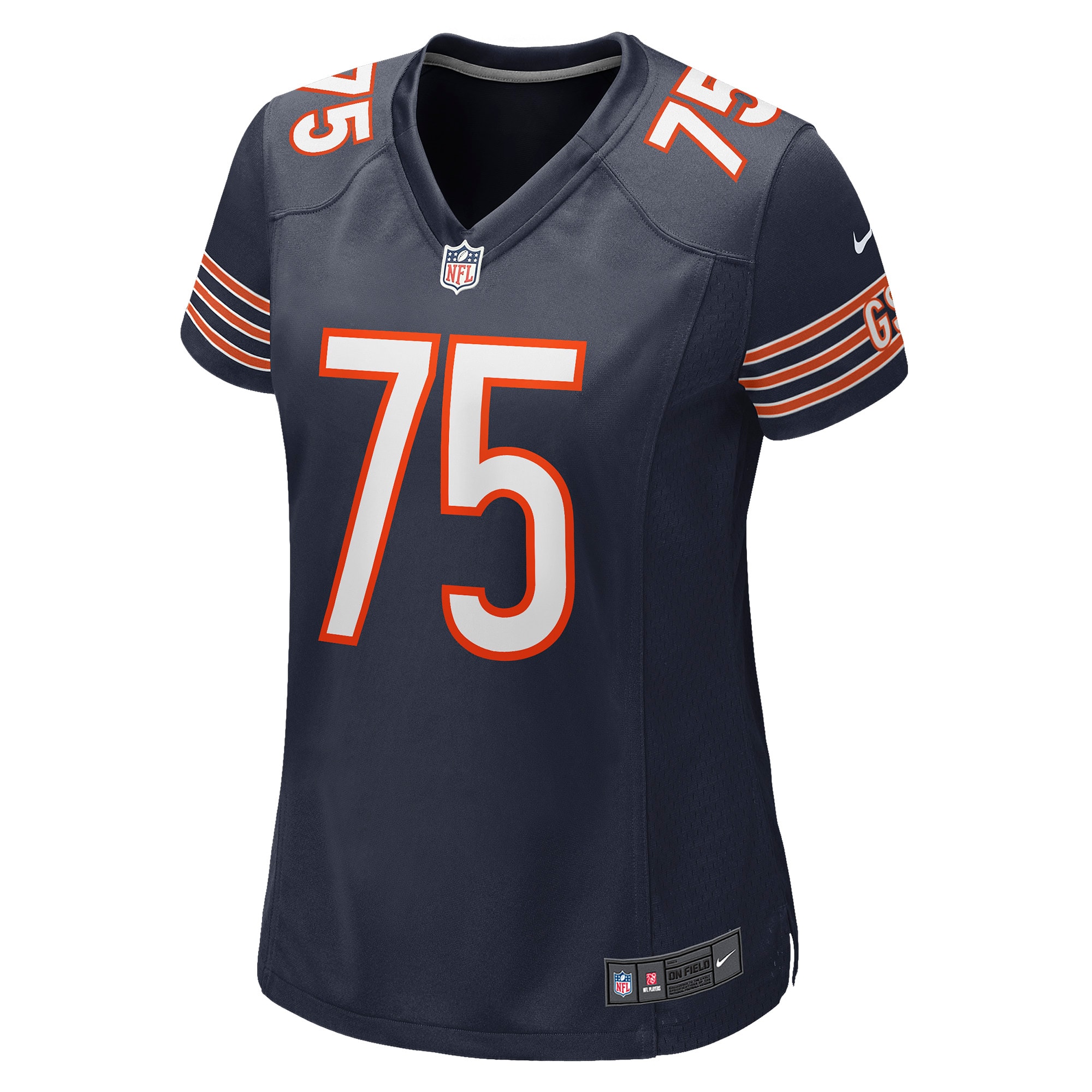 Alternative view of Women's Chicago Bears Larry Borom Navy Game Jersey JS4679 nicesnker