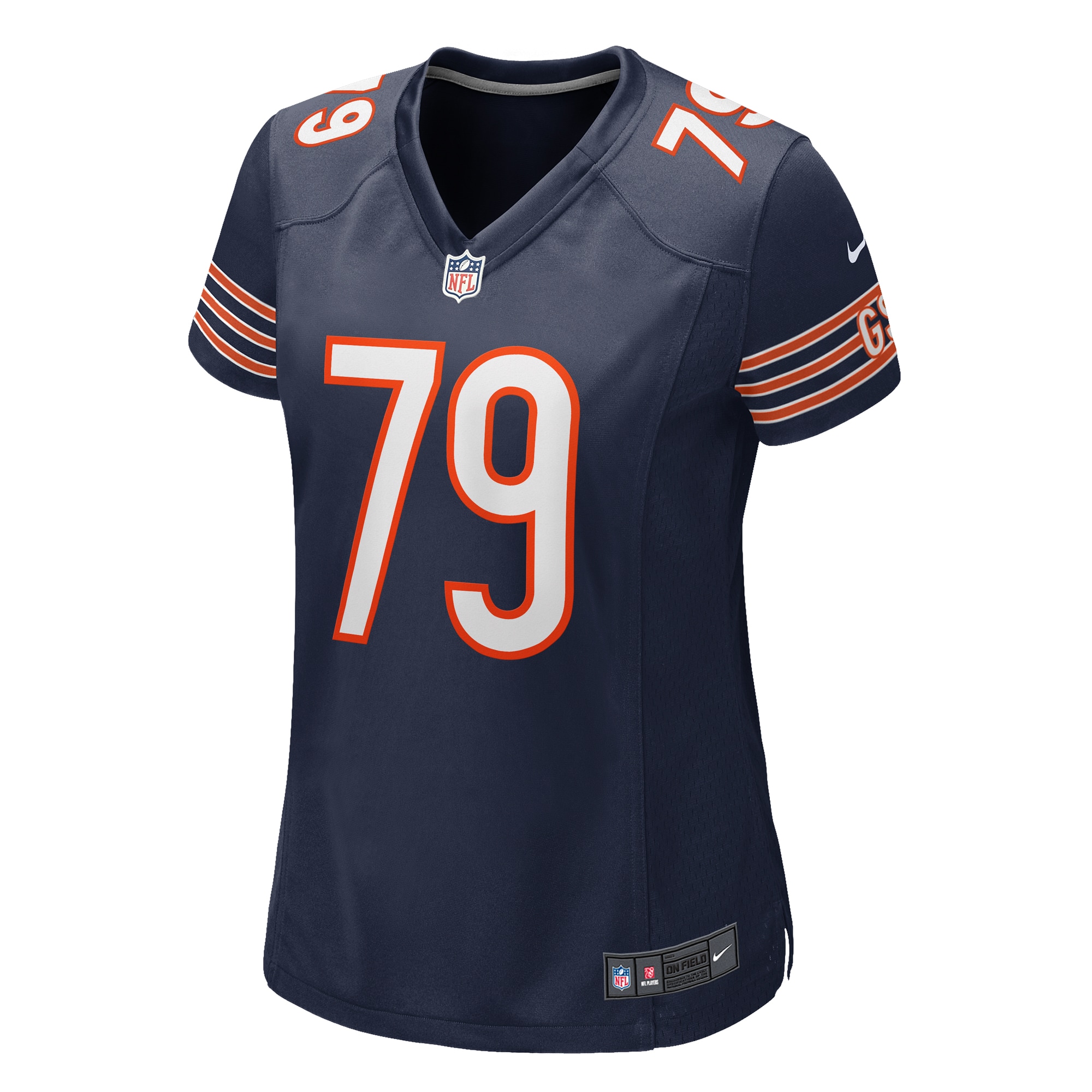 Alternative view of Women's Chicago Bears Matt Pryor Navy Game Jersey JS6193 nicesnker