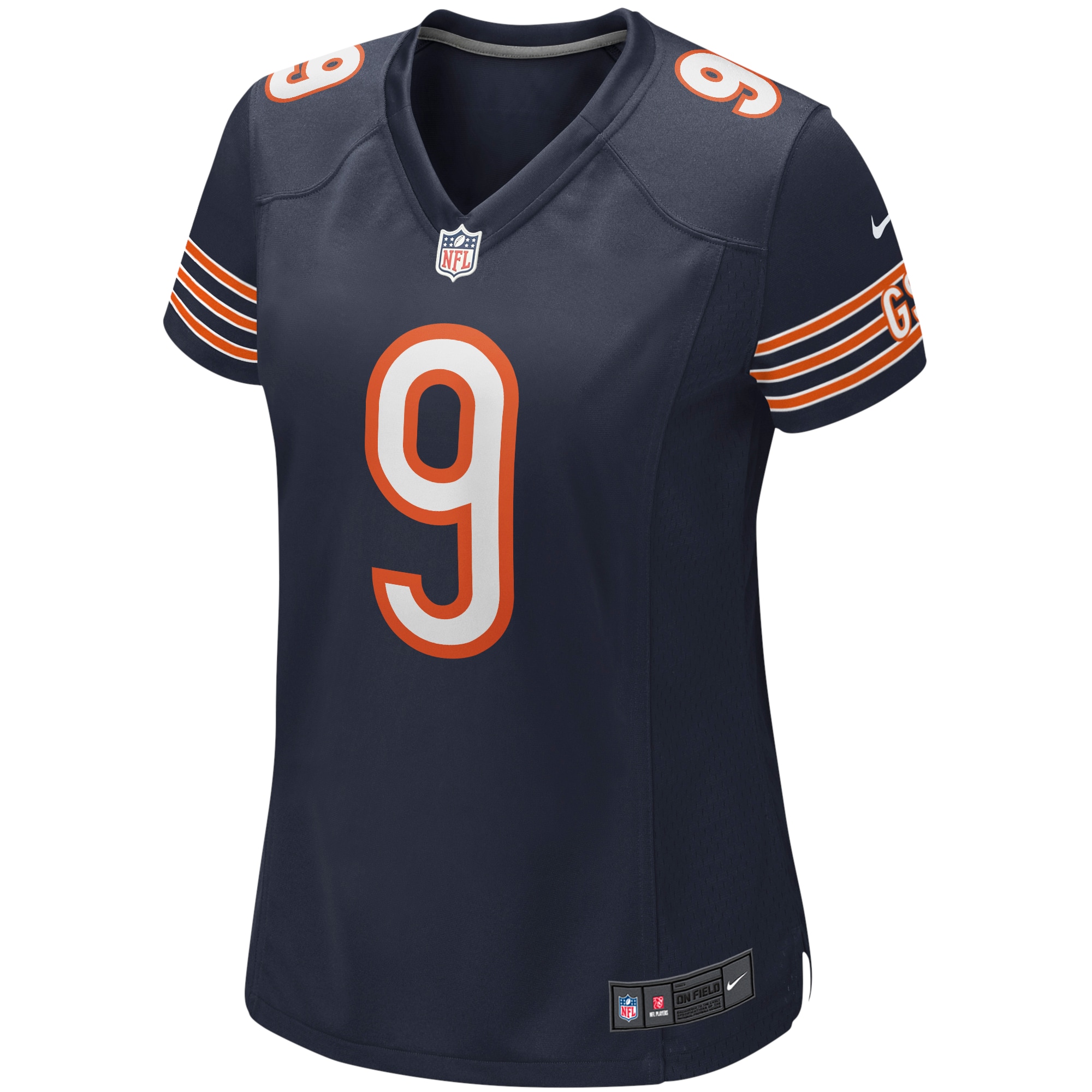Alternative view of Women's Chicago Bears Nick Foles Navy Game Jersey JS3602 nicesnker