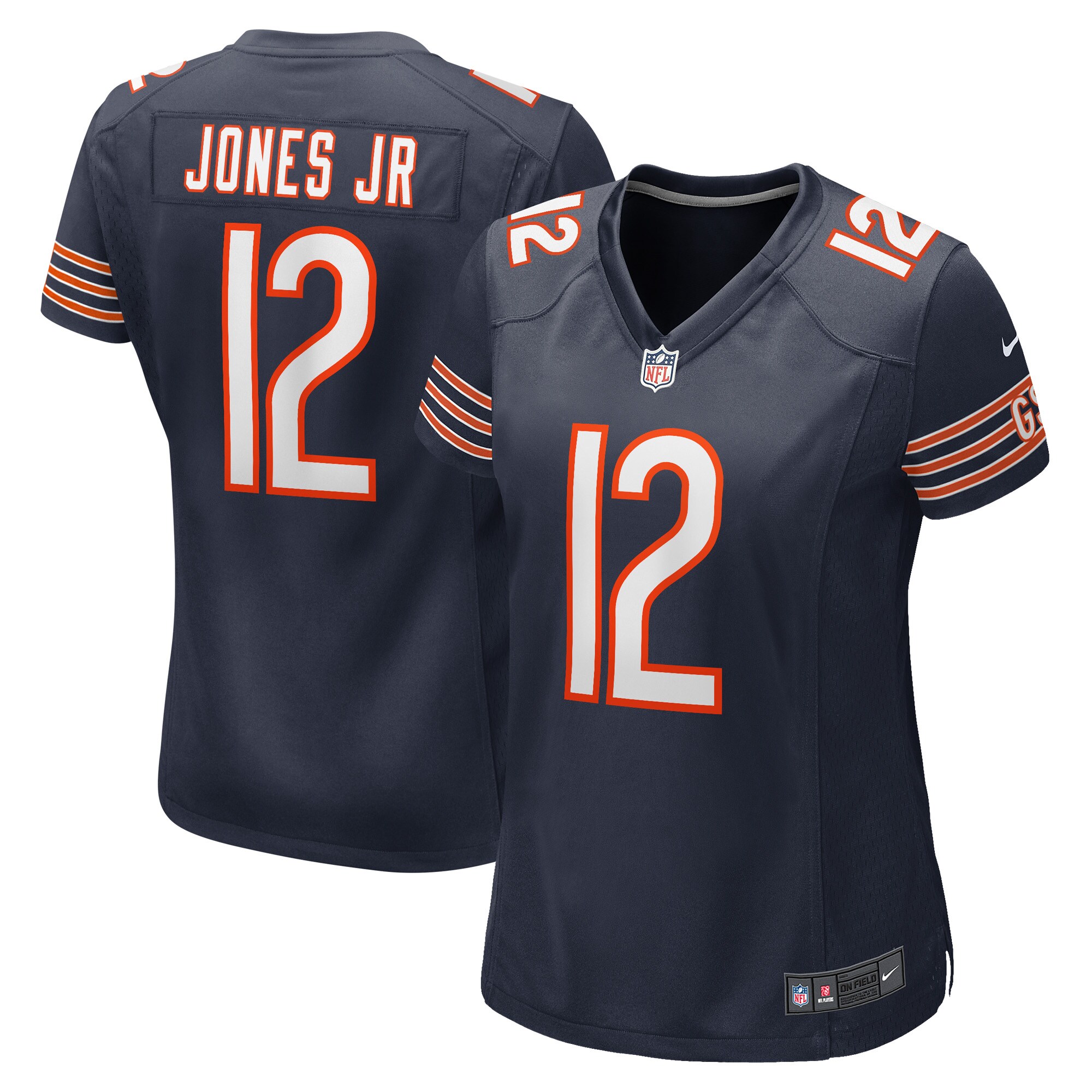 Women's Chicago Bears Velus Jones Jr. Navy Game Player Jersey JS5727 nicesnker