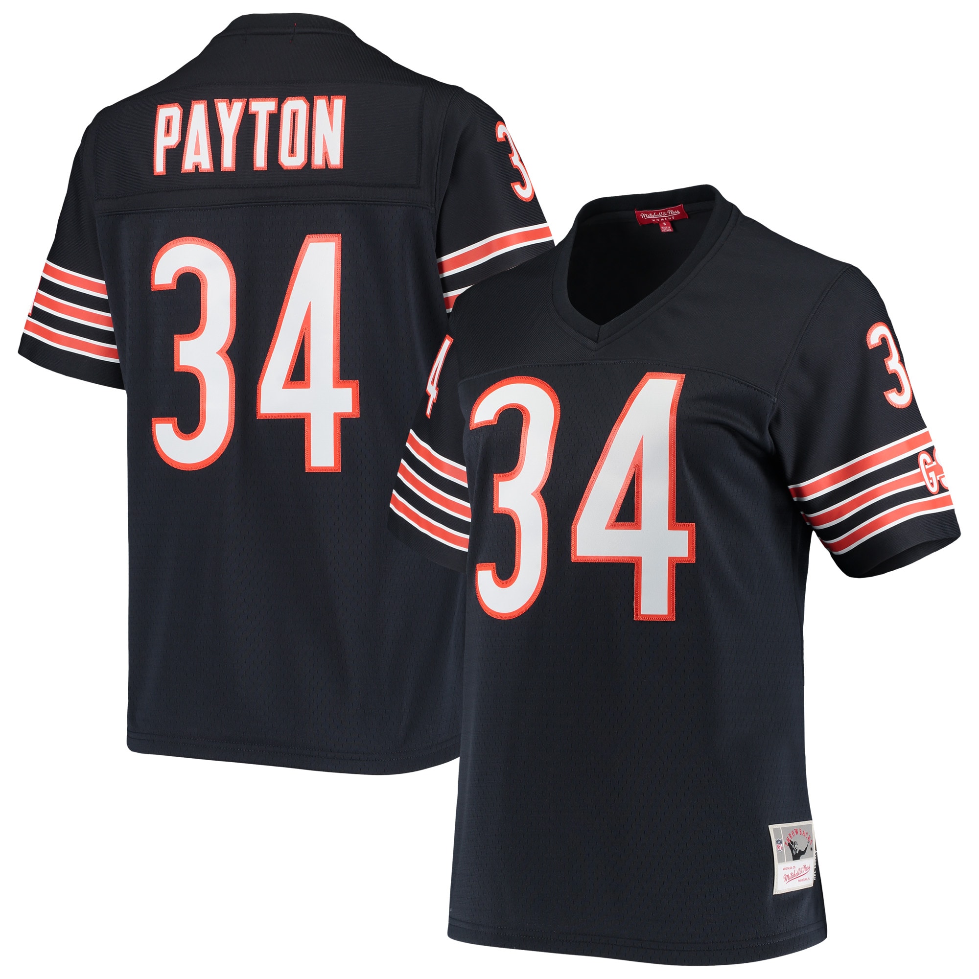 Women's Chicago Bears Walter Payton Mitchell & Ness Navy 1985 Legacy Jersey JS8141 nicesnker