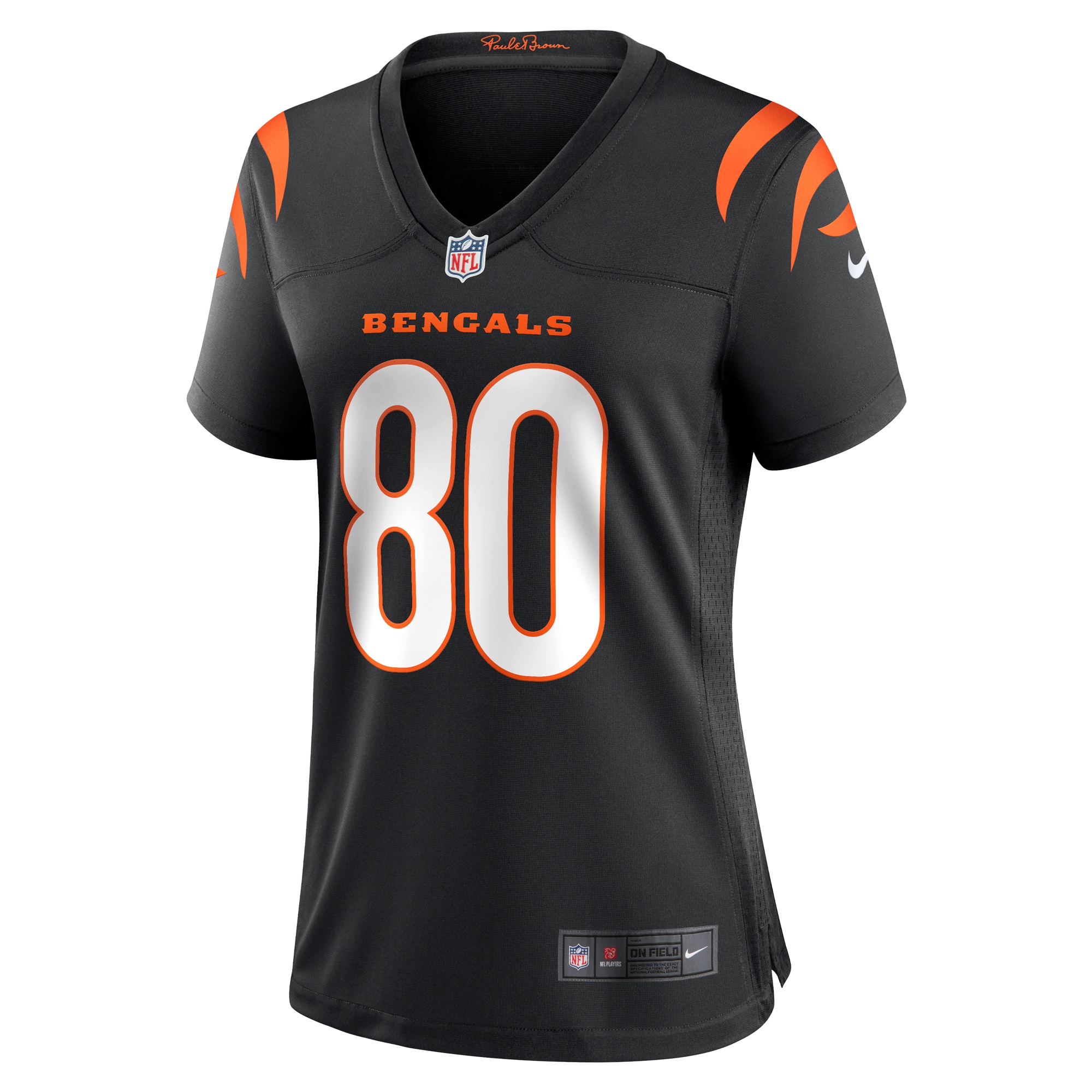 Alternative view of Women's Cincinnati Bengals Andrei Iosivas Black Team Game Jersey JS6984 nicesnker