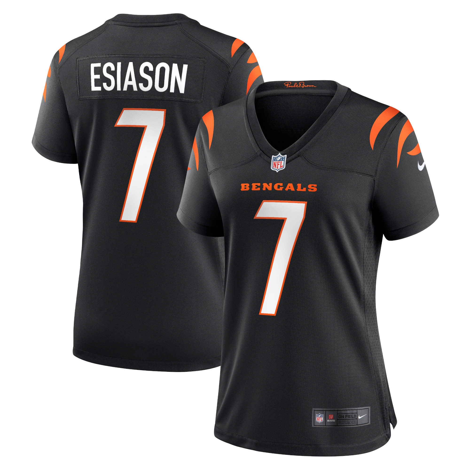 Women's Cincinnati Bengals Boomer Esiason Black Retired Player Jersey JS7291 nicesnker