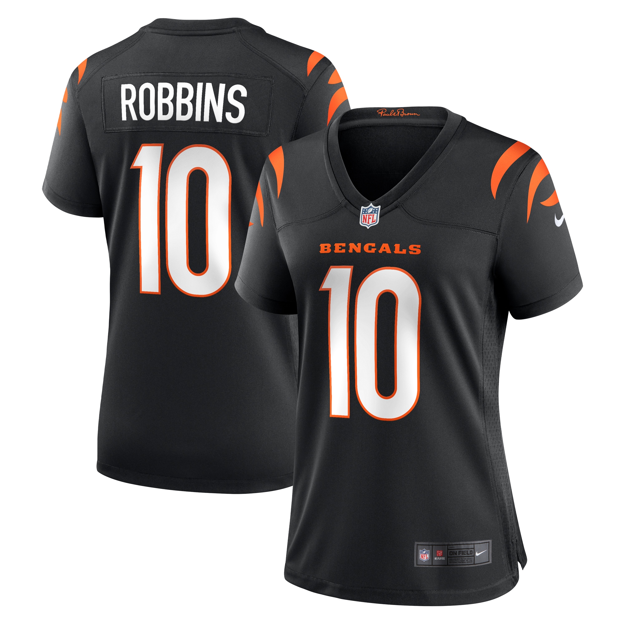 Women's Cincinnati Bengals Brad Robbins Black Team Game Jersey JS4313 nicesnker