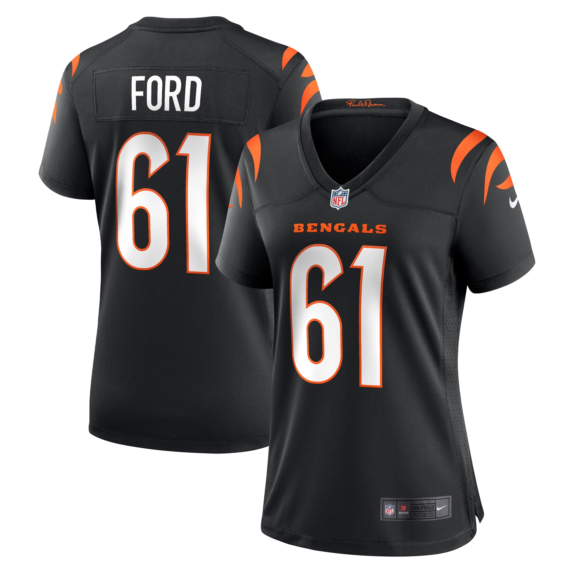 Women's Cincinnati Bengals Cody Ford Black Game Jersey JS8699 nicesnker