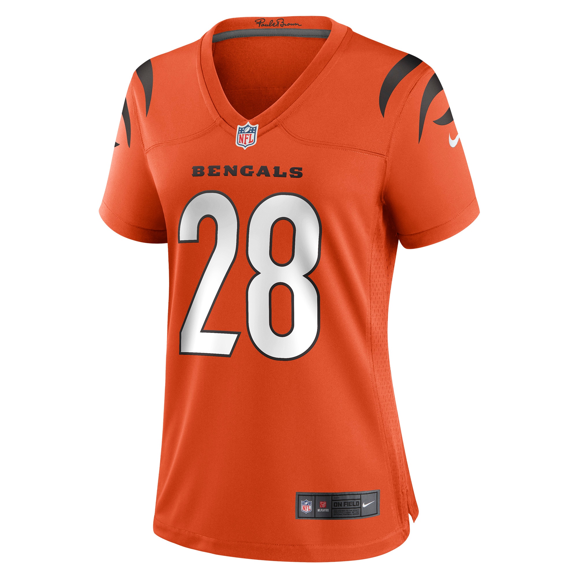 Alternative view of Women's Cincinnati Bengals Corey Dillon Orange Retired Game Jersey JS5399 nicesnker