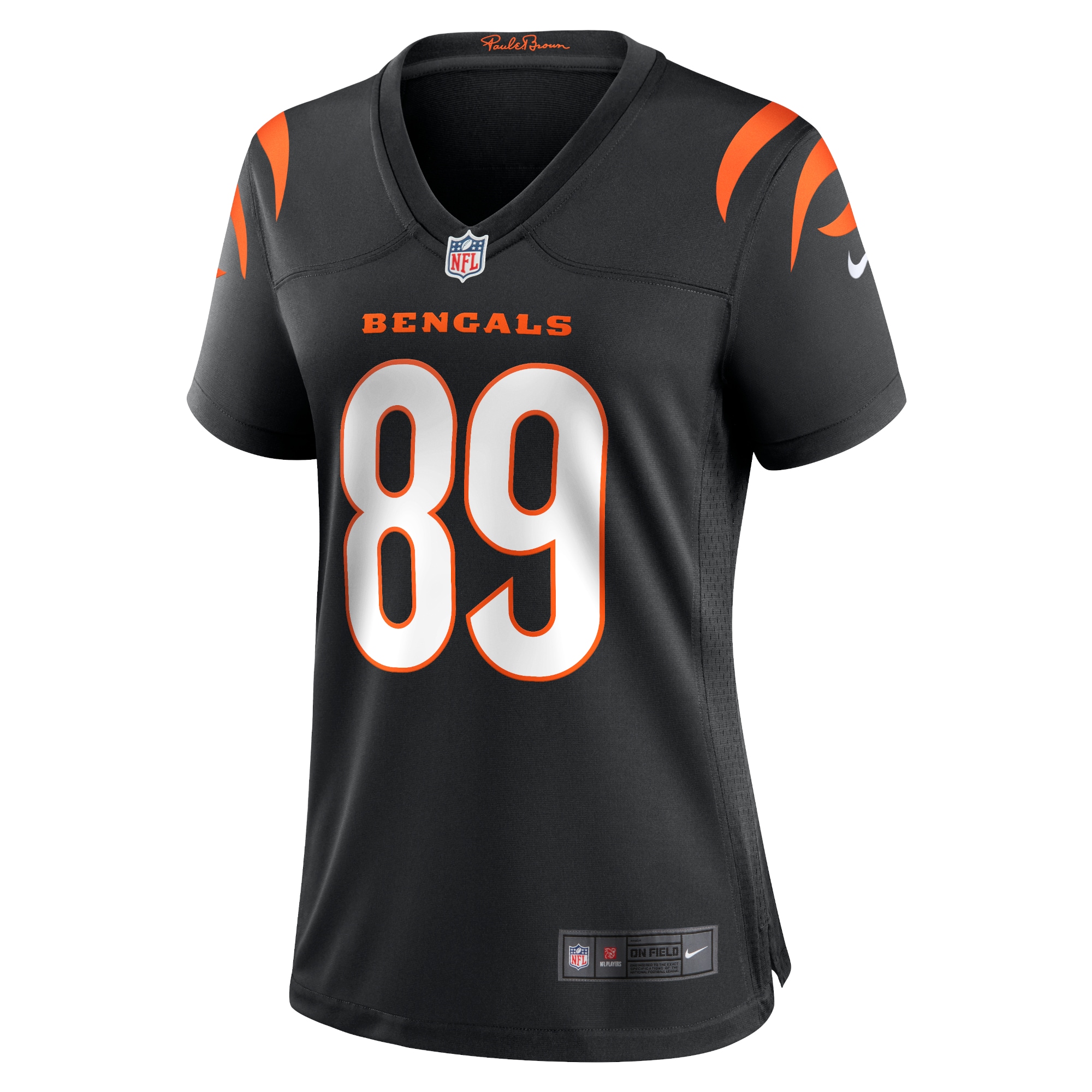 Alternative view of Women's Cincinnati Bengals Drew Sample Black Game Jersey JS7490 nicesnker