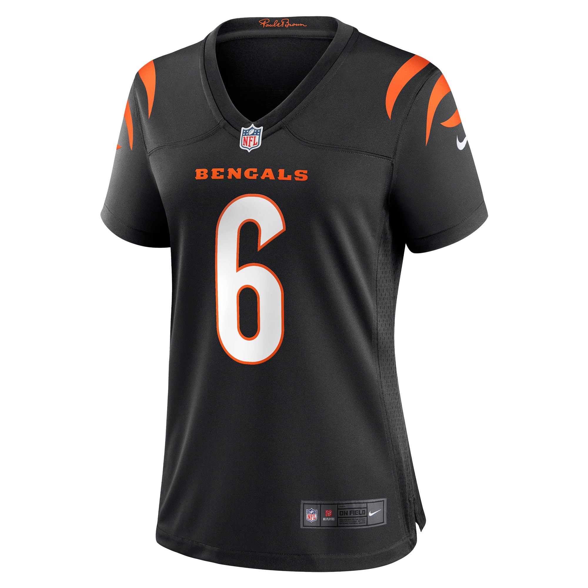 Alternative view of Women's Cincinnati Bengals Jake Browning Black Game Jersey JS5983 nicesnker