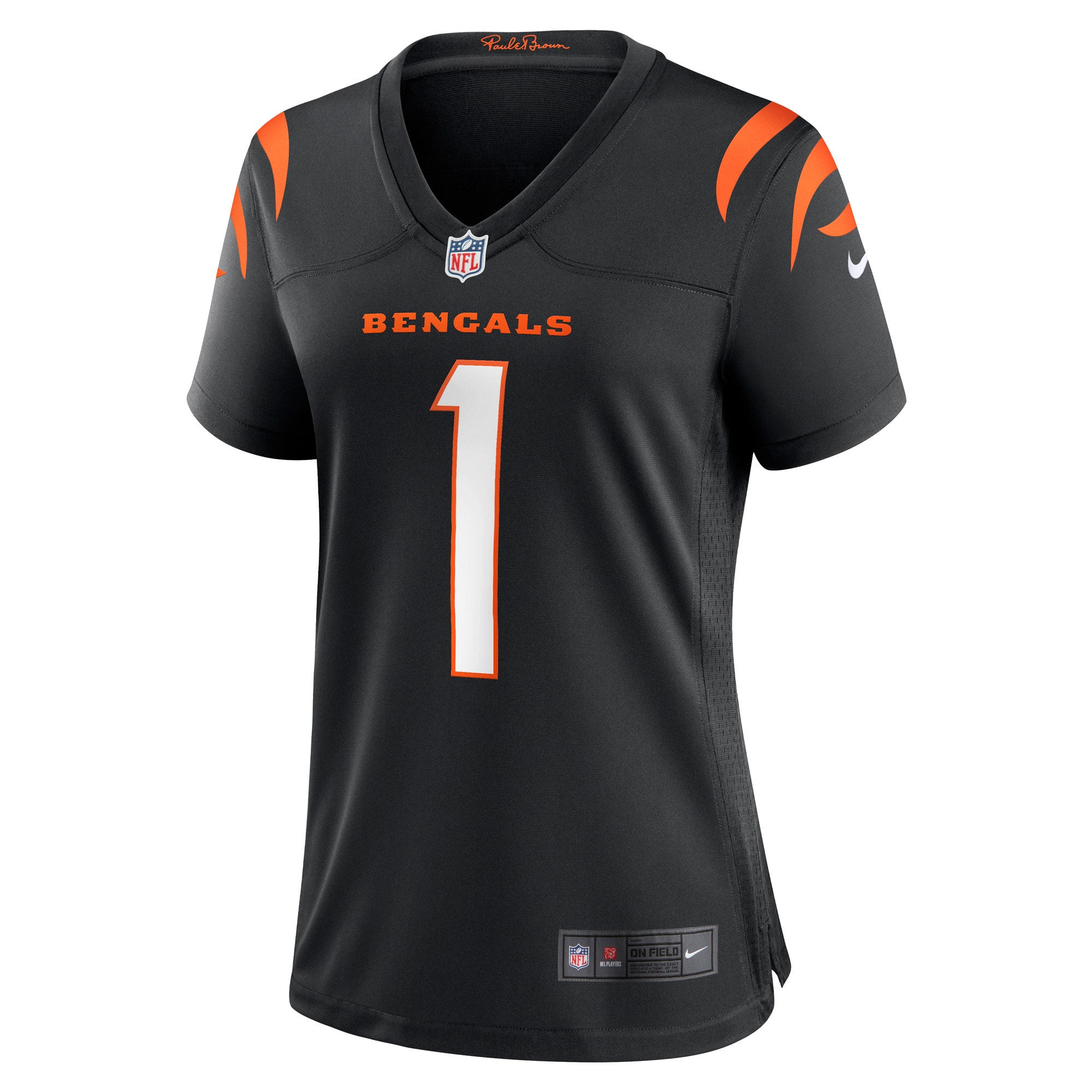 Alternative view of Women's Cincinnati Bengals Ja'Marr Chase Black Game Jersey JS4871 nicesnker