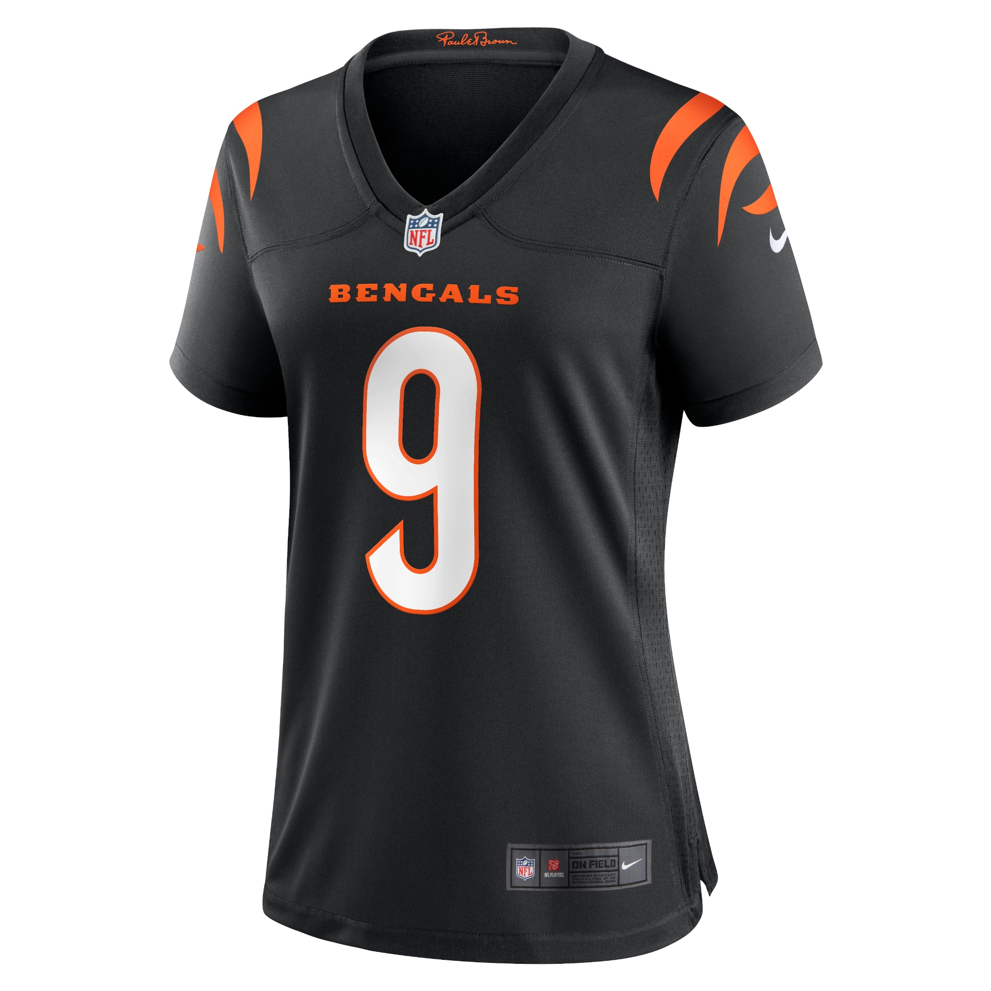 Alternative view of Women's Cincinnati Bengals Joe Burrow Black Player Game Jersey JS7660 nicesnker