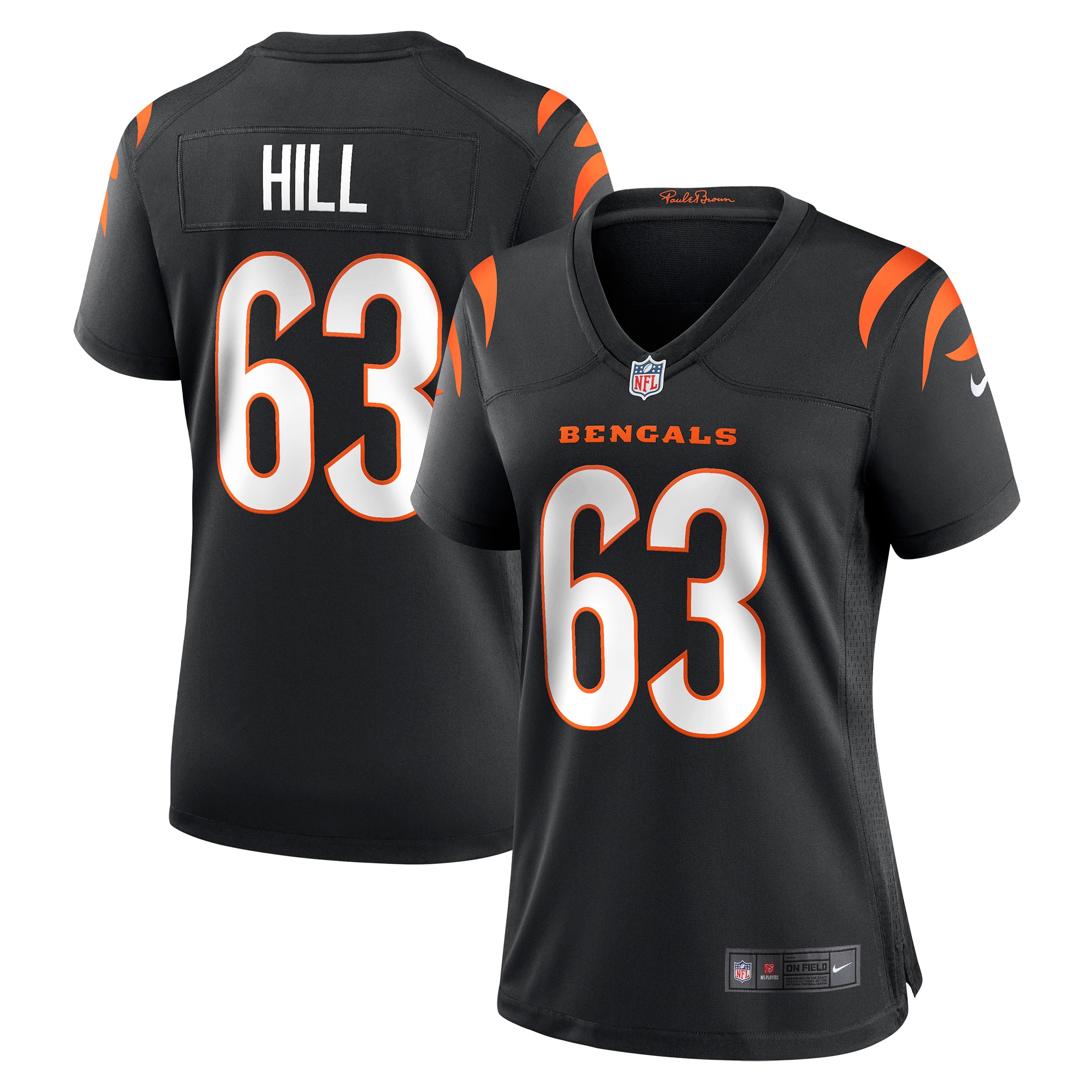 Women's Cincinnati Bengals Trey Hill Black Game Jersey JS1676 nicesnker