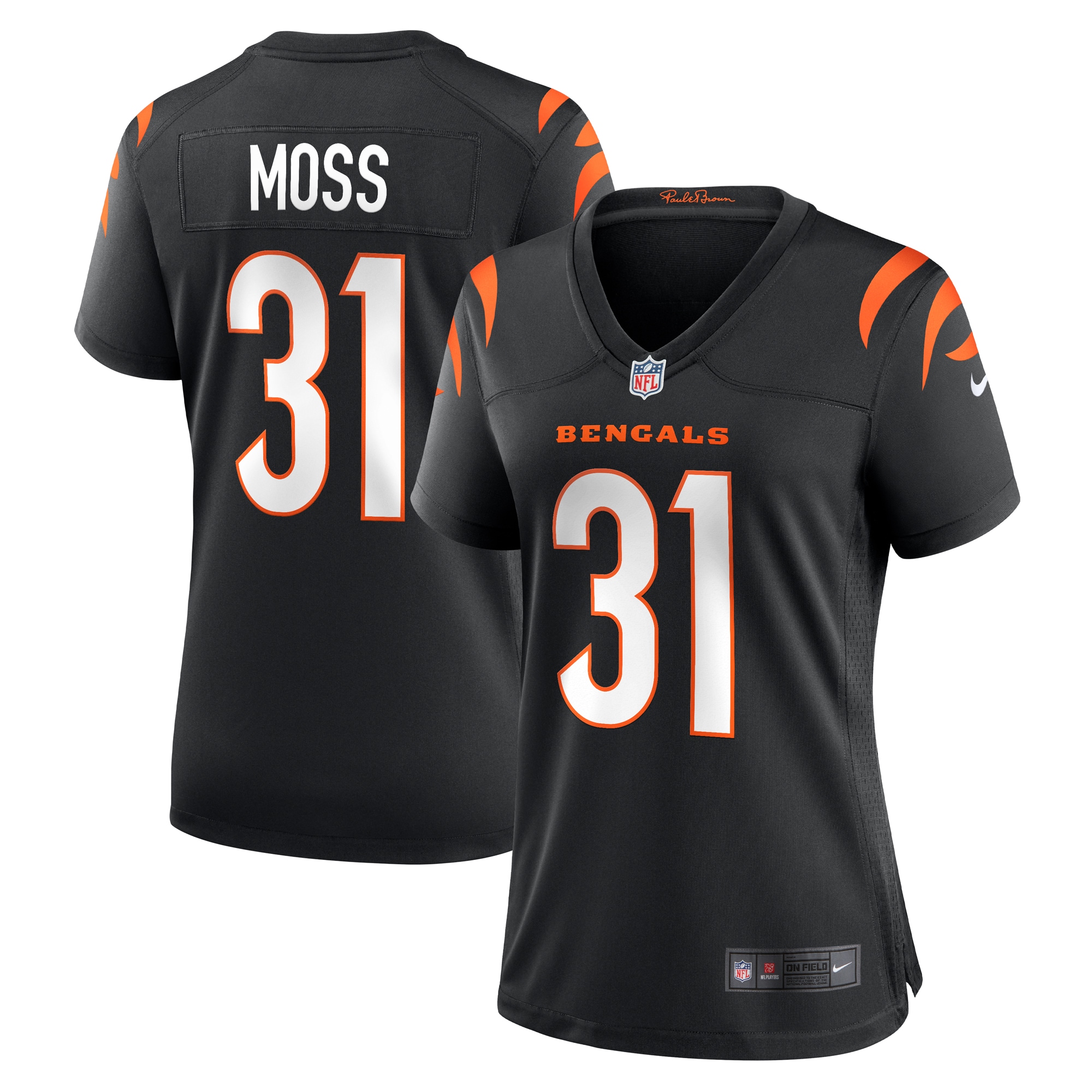 Women's Cincinnati Bengals Zack Moss Black Game Jersey JS5035 nicesnker