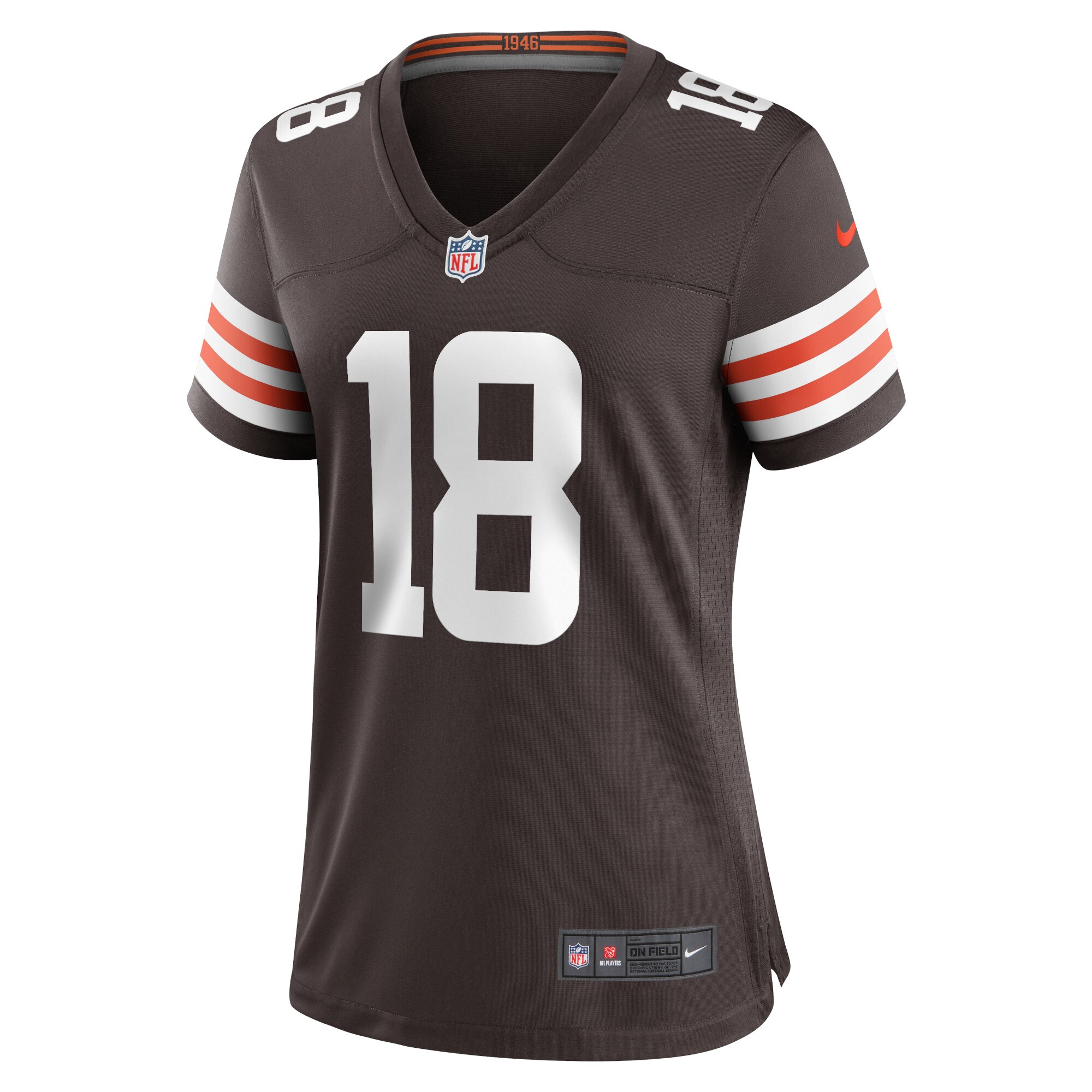 Alternative view of Women's Cleveland Browns David Bell Brown Game Jersey JS3972 nicesnker