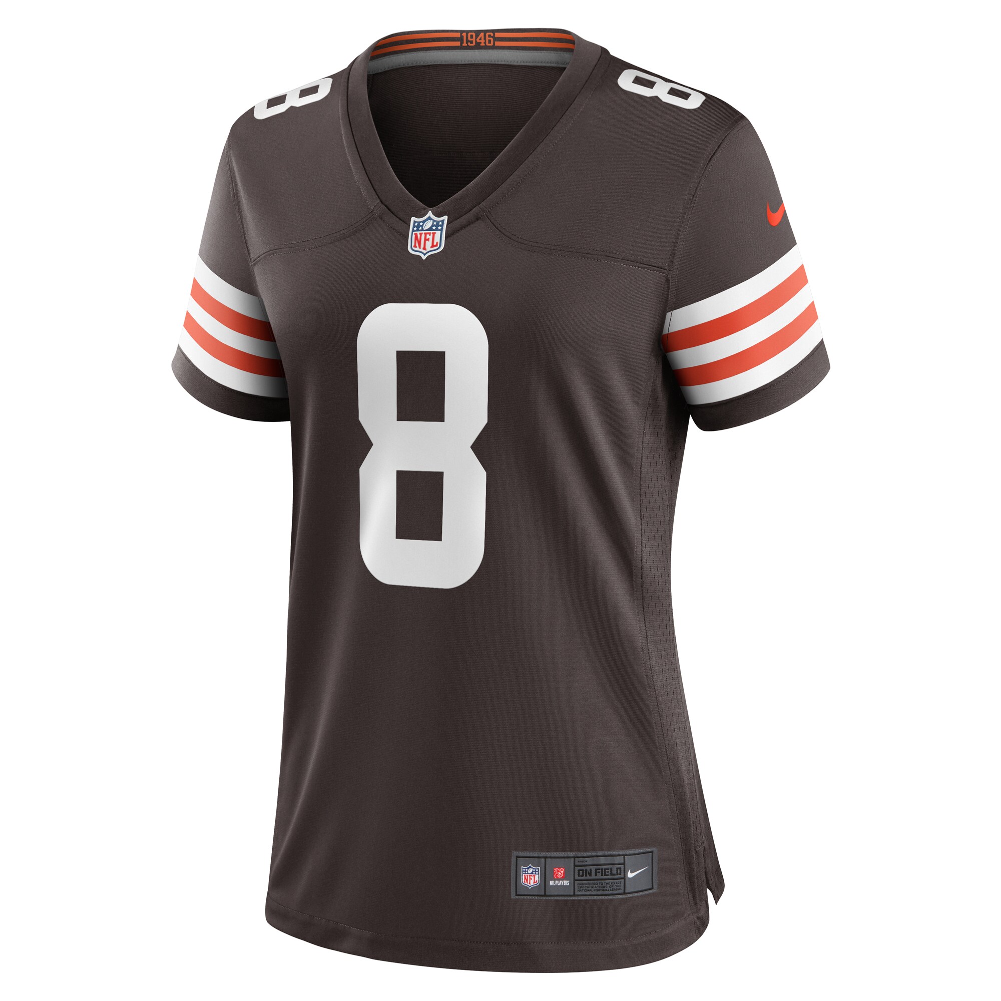 Alternative view of Women's Cleveland Browns Elijah Moore Brown Game Jersey JS2738 nicesnker