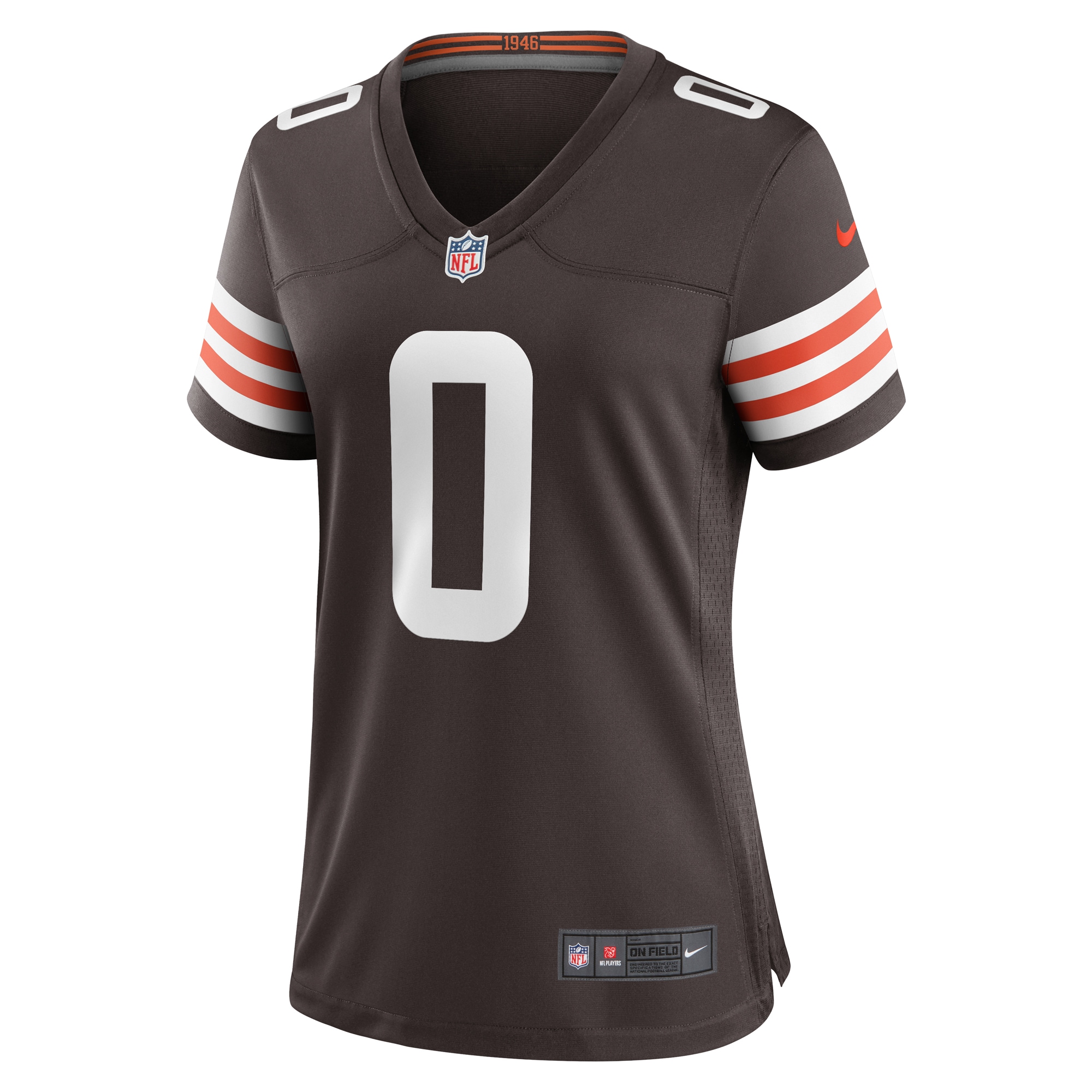 Alternative view of Women's Cleveland Browns Greg Newsome II Brown Team Game Jersey JS1791 nicesnker