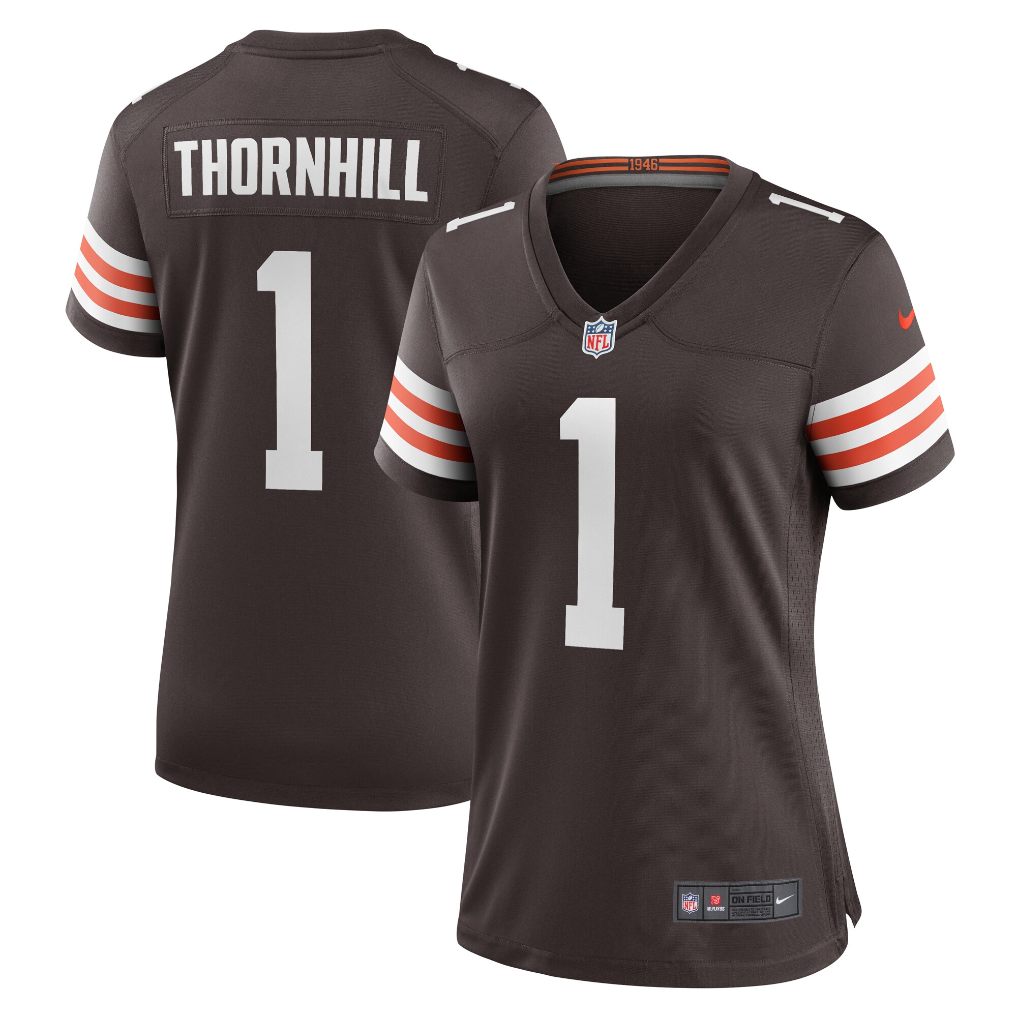 Women's Cleveland Browns Juan Thornhill Brown Women's All Player Jersey JS5035 nicesnker