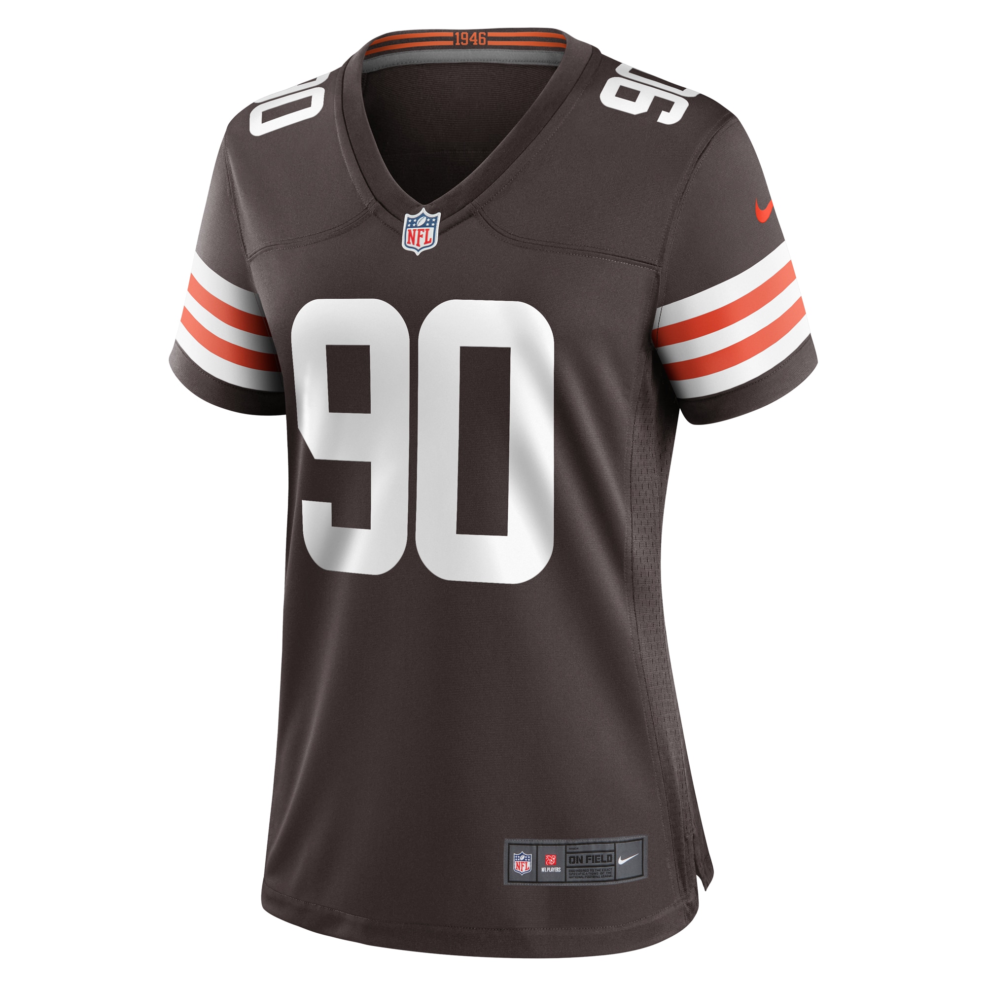 Alternative view of Women's Cleveland Browns Maurice Hurst Brown Women's All Player Jersey JS6023 nicesnker