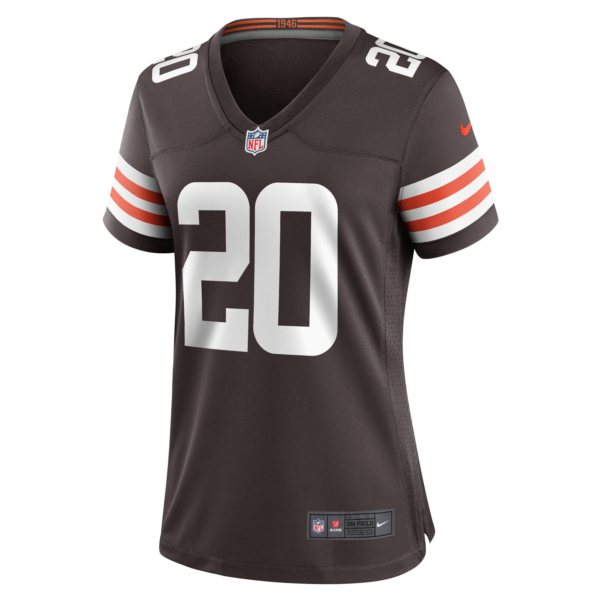 Alternative view of Women's Cleveland Browns Pierre Strong Jr. Brown Team Game Jersey JS6179 nicesnker