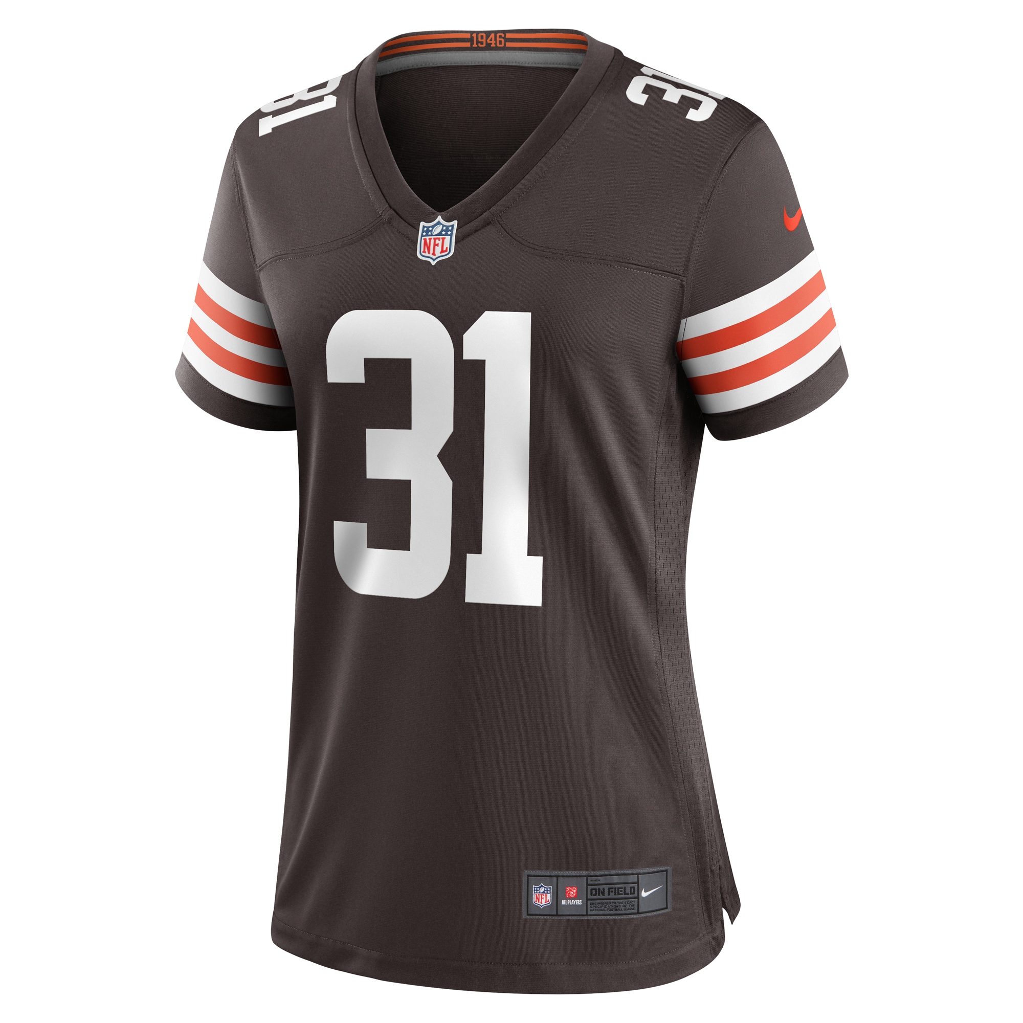 Alternative view of Women's Cleveland Browns Thomas Graham Jr. Brown Team Game Jersey JS8006 nicesnker