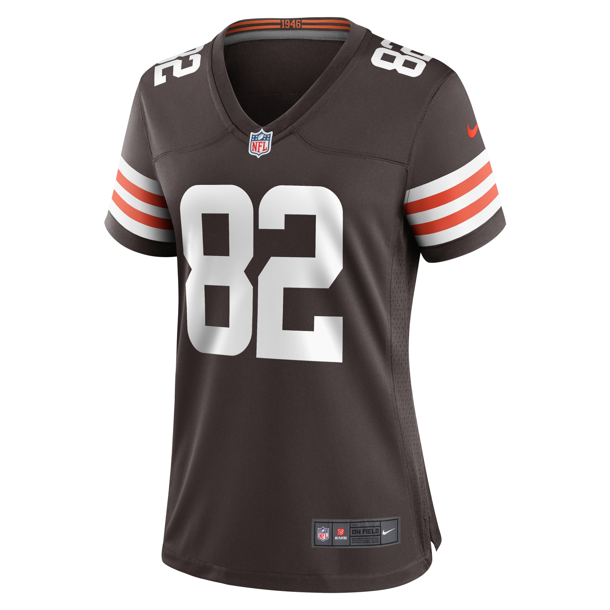 Alternative view of Women's Cleveland Browns Trinity Benson Brown Team Game Jersey JS5347 nicesnker