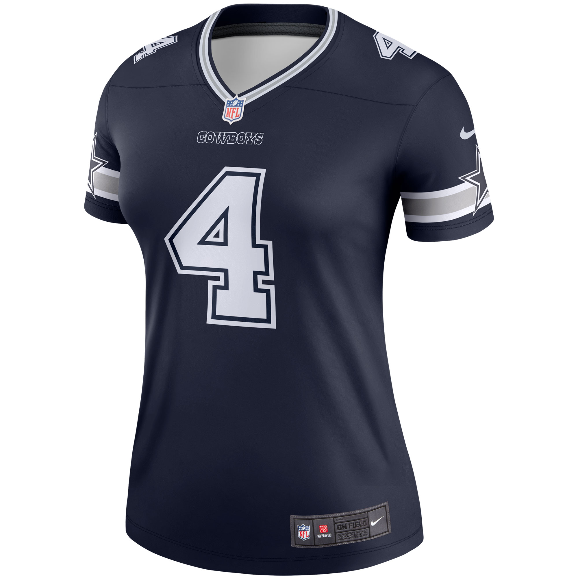 Alternative view of Women's Dallas Cowboys Dak Prescott Navy Legend Player Performance Top JS2373 nicesnker