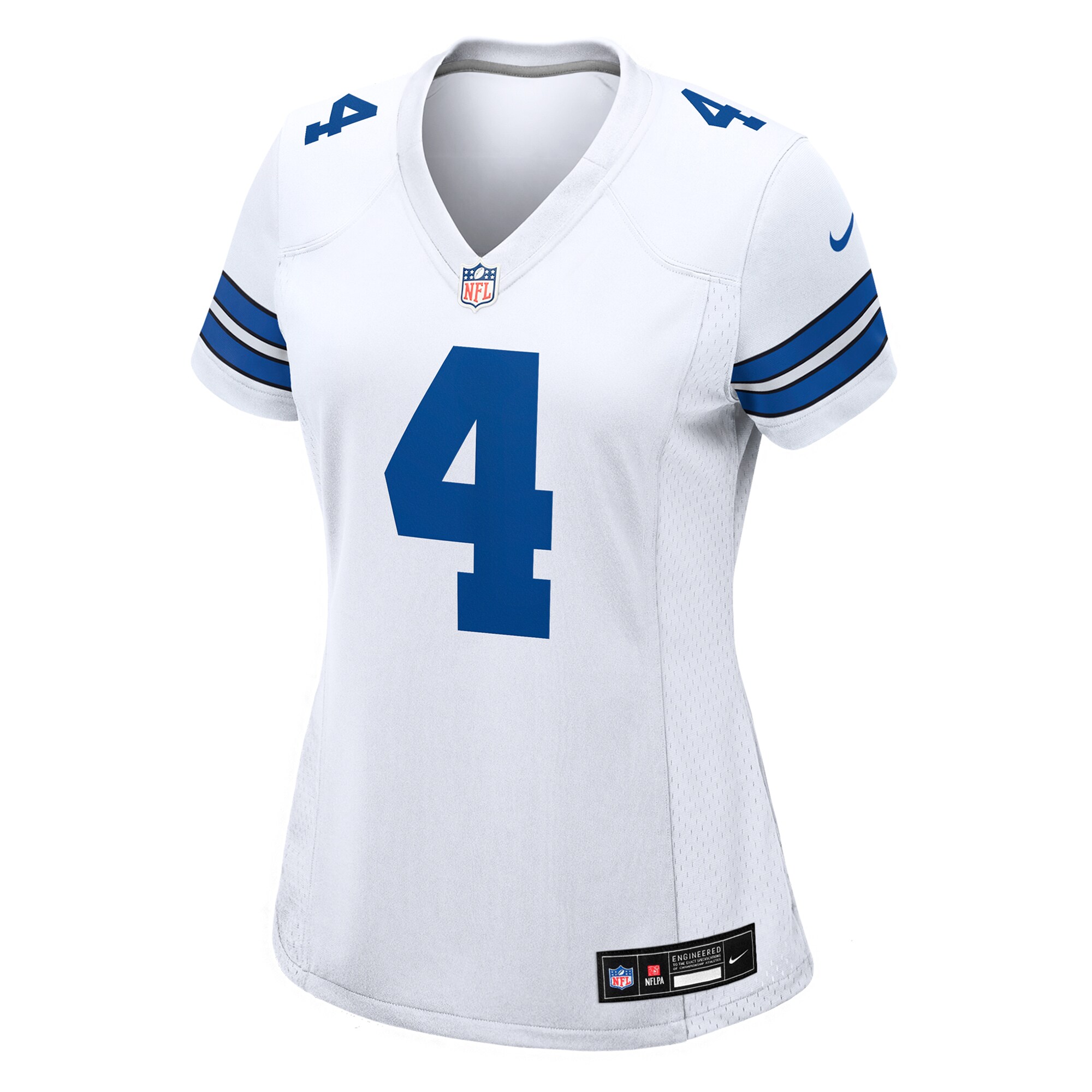 Alternative view of Women's Dallas Cowboys Dak Prescott White Team Game Jersey JS4126 nicesnker