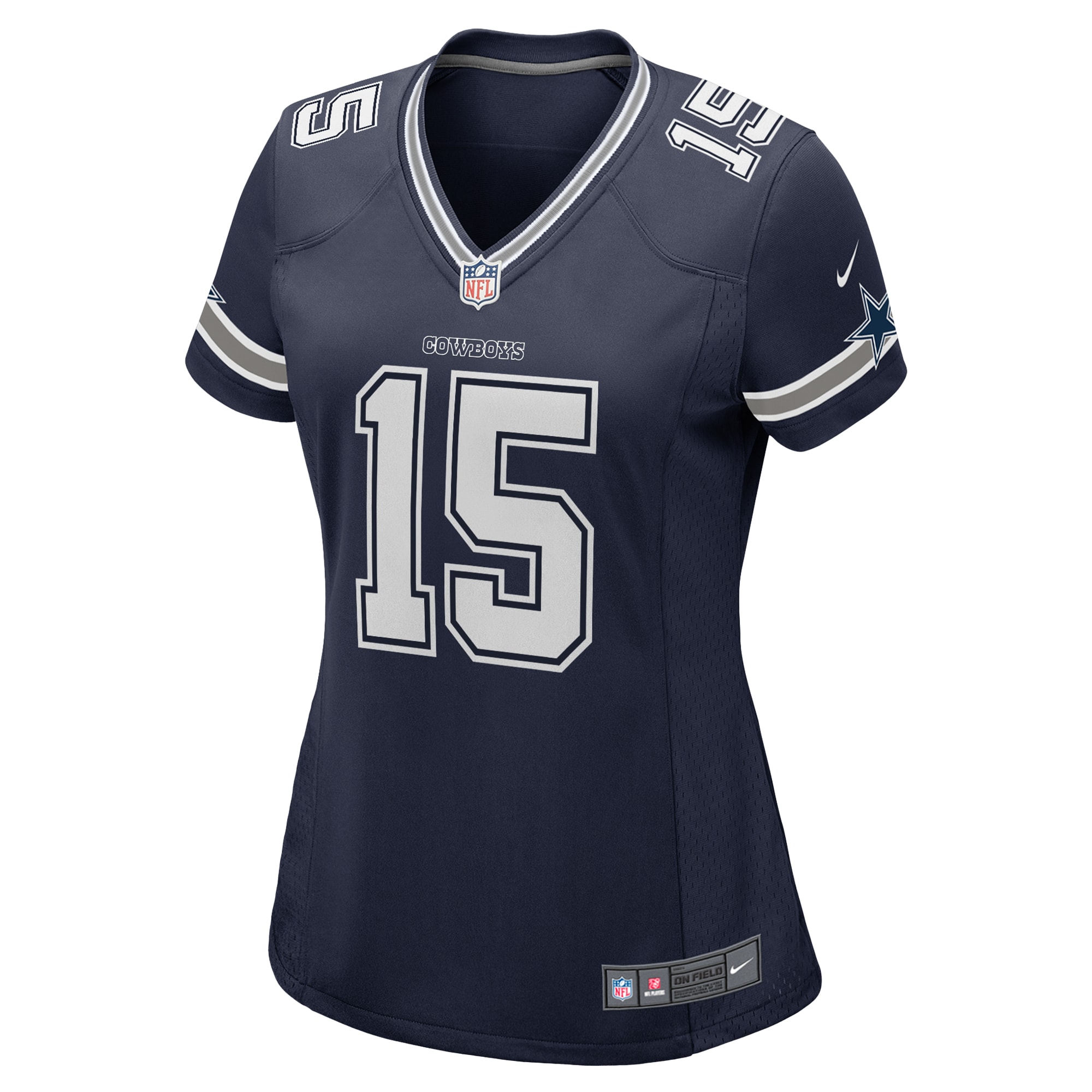 Alternative view of Women's Dallas Cowboys Ezekiel Elliott Navy Game Jersey JS9042 nicesnker