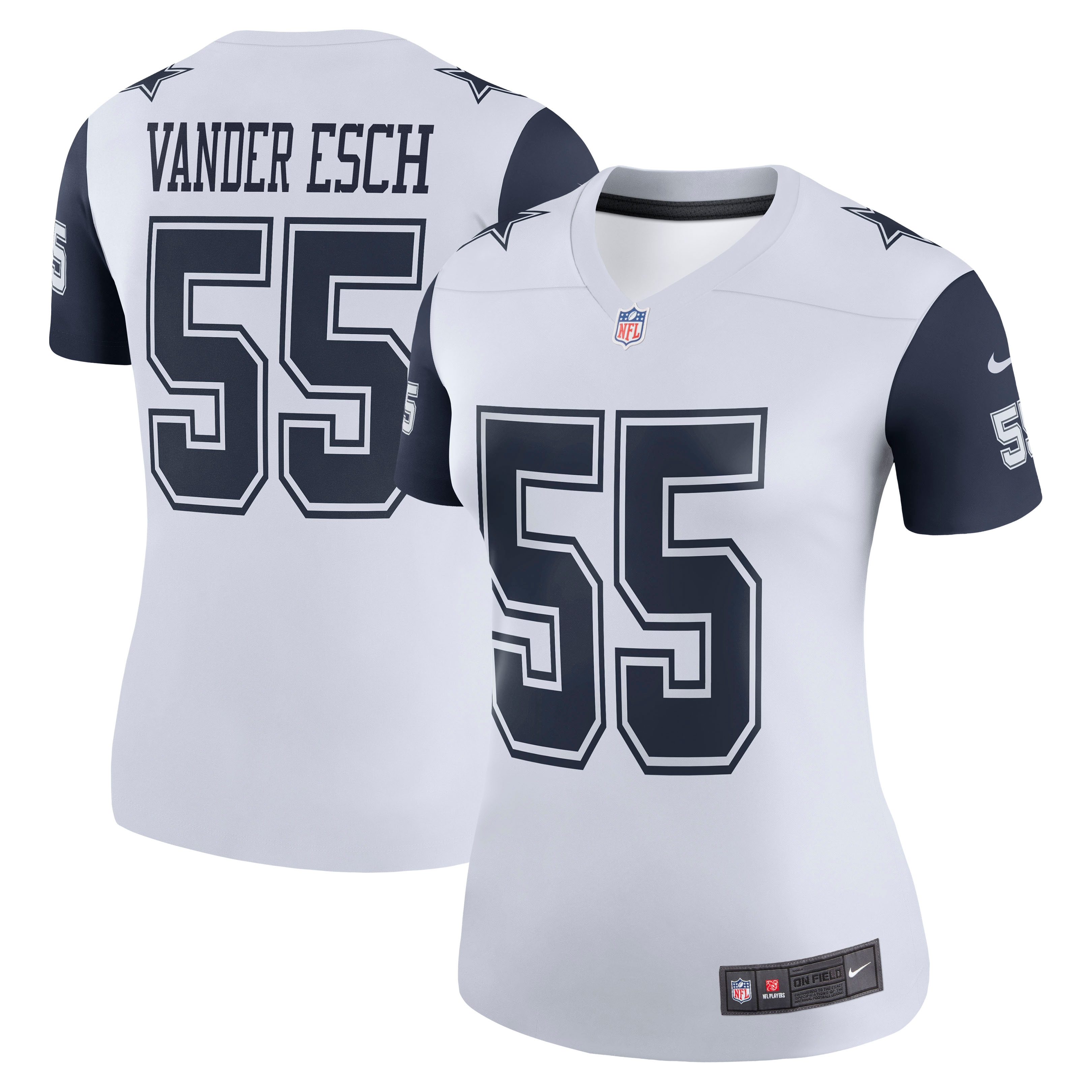 Women's Dallas Cowboys Leighton Vander Esch White Legend Player Performance Top JS6259 nicesnker