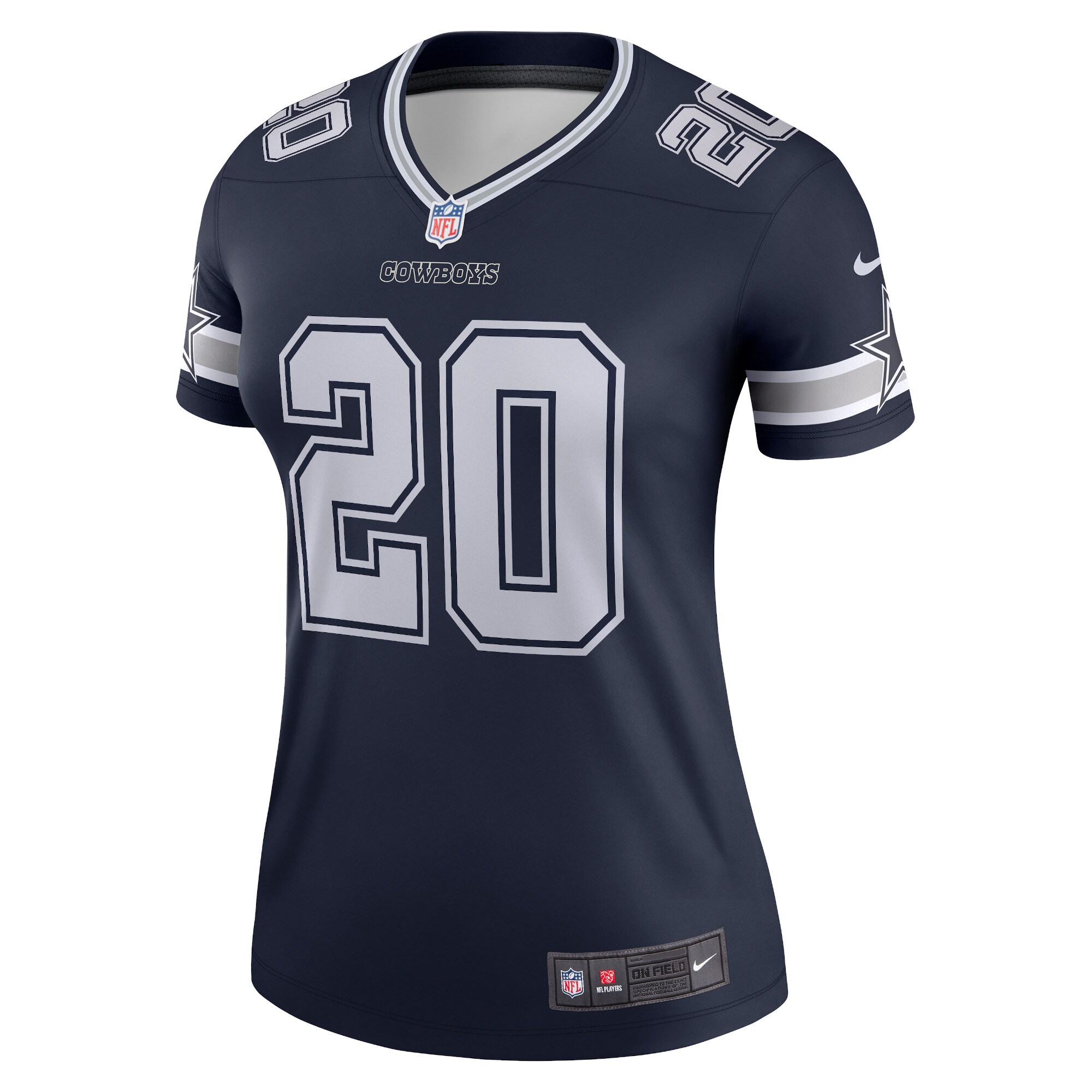 Alternative view of Women's Dallas Cowboys Tony Pollard Navy Legend Player Performance Top JS2599 nicesnker