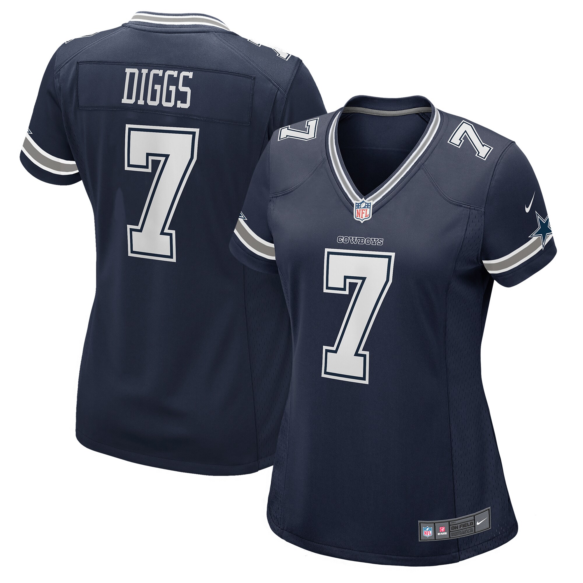 Women's Dallas Cowboys Trevon Diggs Navy Game Jersey JS9987 nicesnker