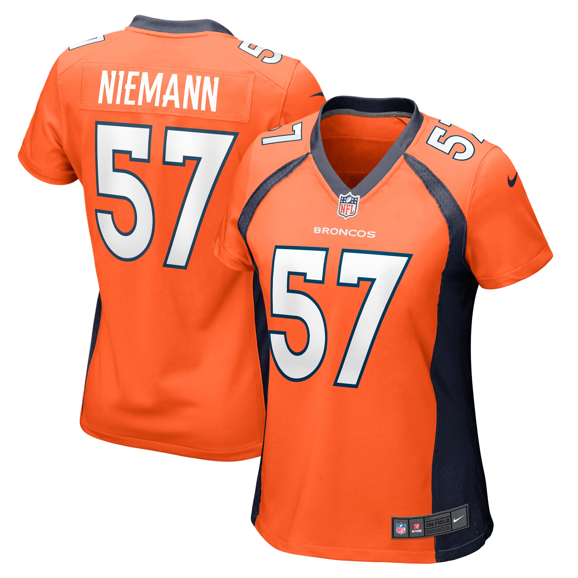 Women's Denver Broncos Ben Niemann Orange Team Game Jersey JS1849 nicesnker