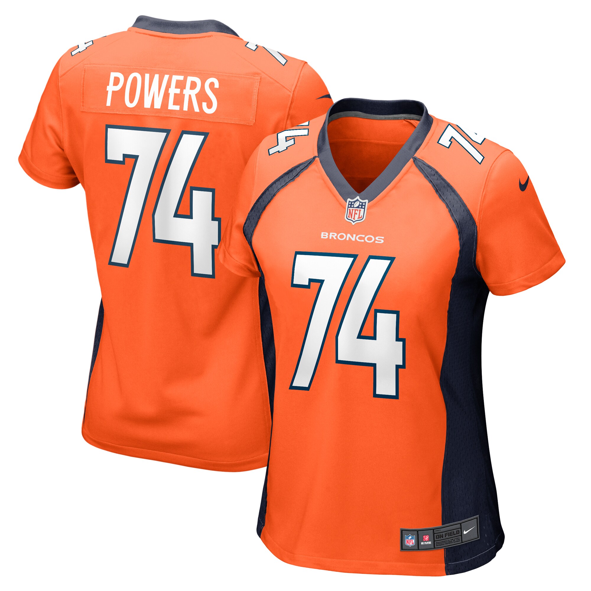 Women's Denver Broncos Ben Powers Orange Game Player Jersey JS7147 nicesnker