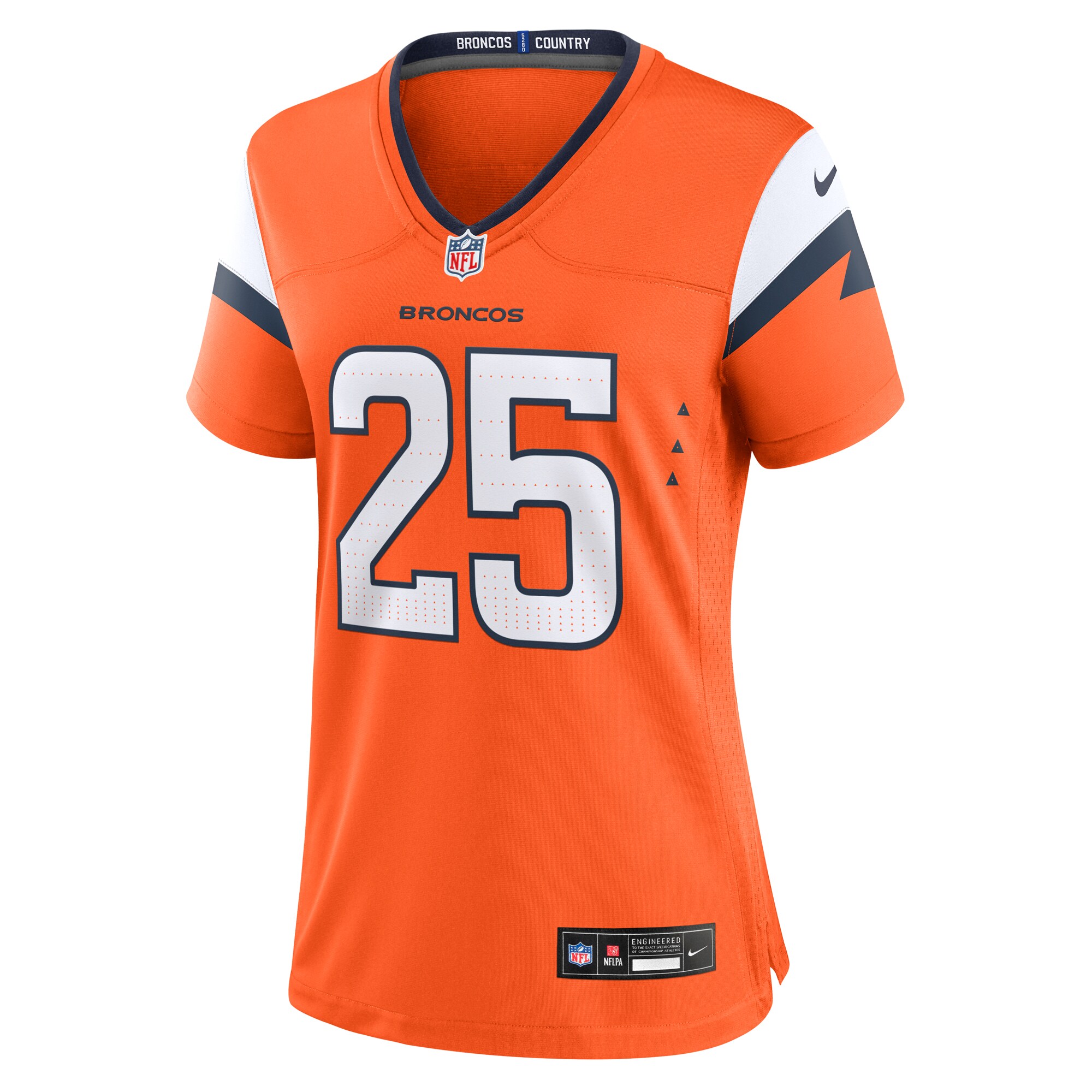 Alternative view of Women's Denver Broncos Blake Watson Orange Team Game Jersey JS6173 nicesnker