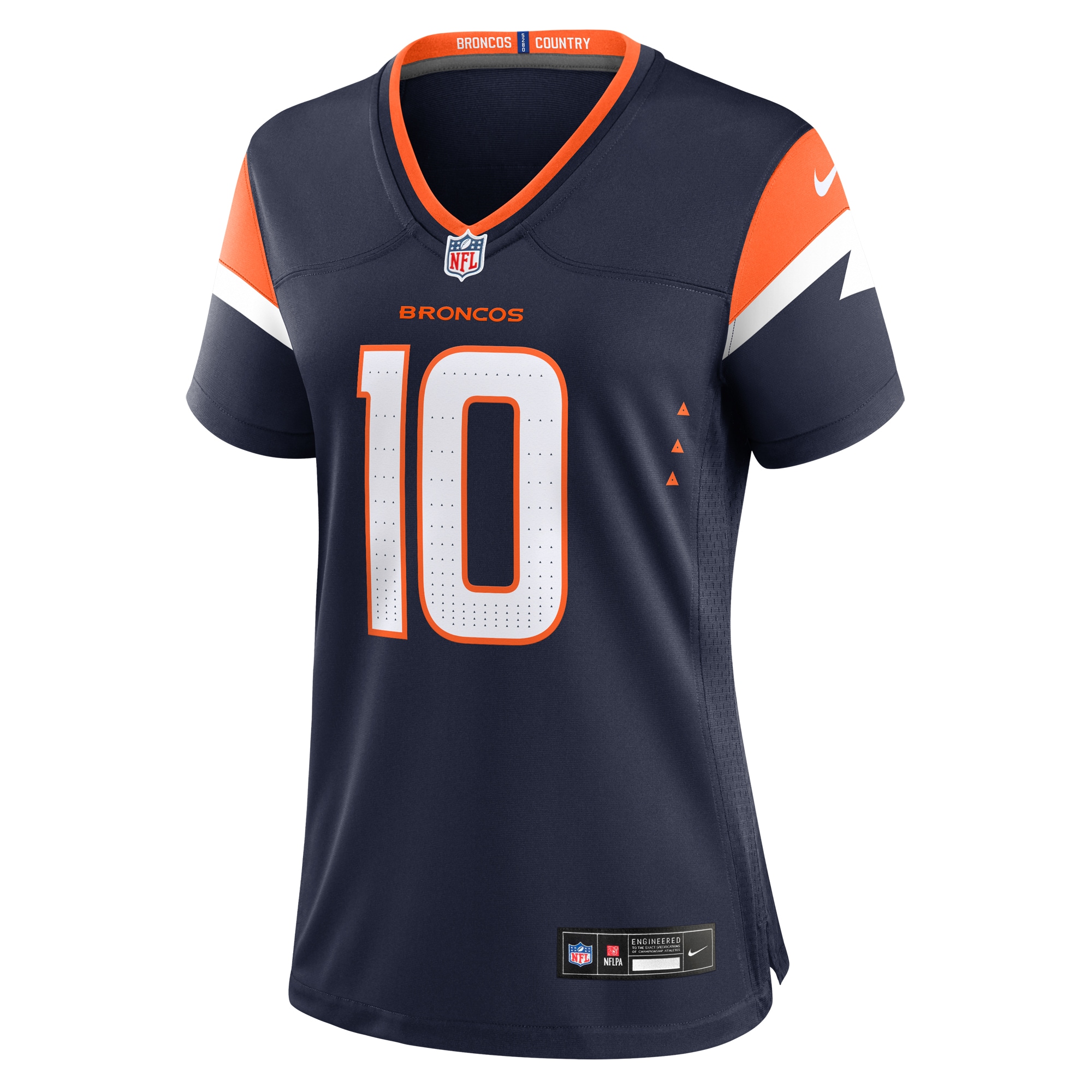 Alternative view of Women's Denver Broncos Bo Nix Navy Alternate Game Jersey JS9403 nicesnker