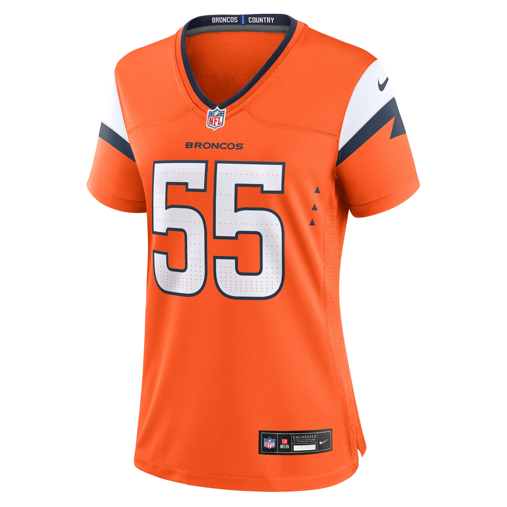 Alternative view of Women's Denver Broncos Cody Barton Orange Game Jersey JS3833 nicesnker