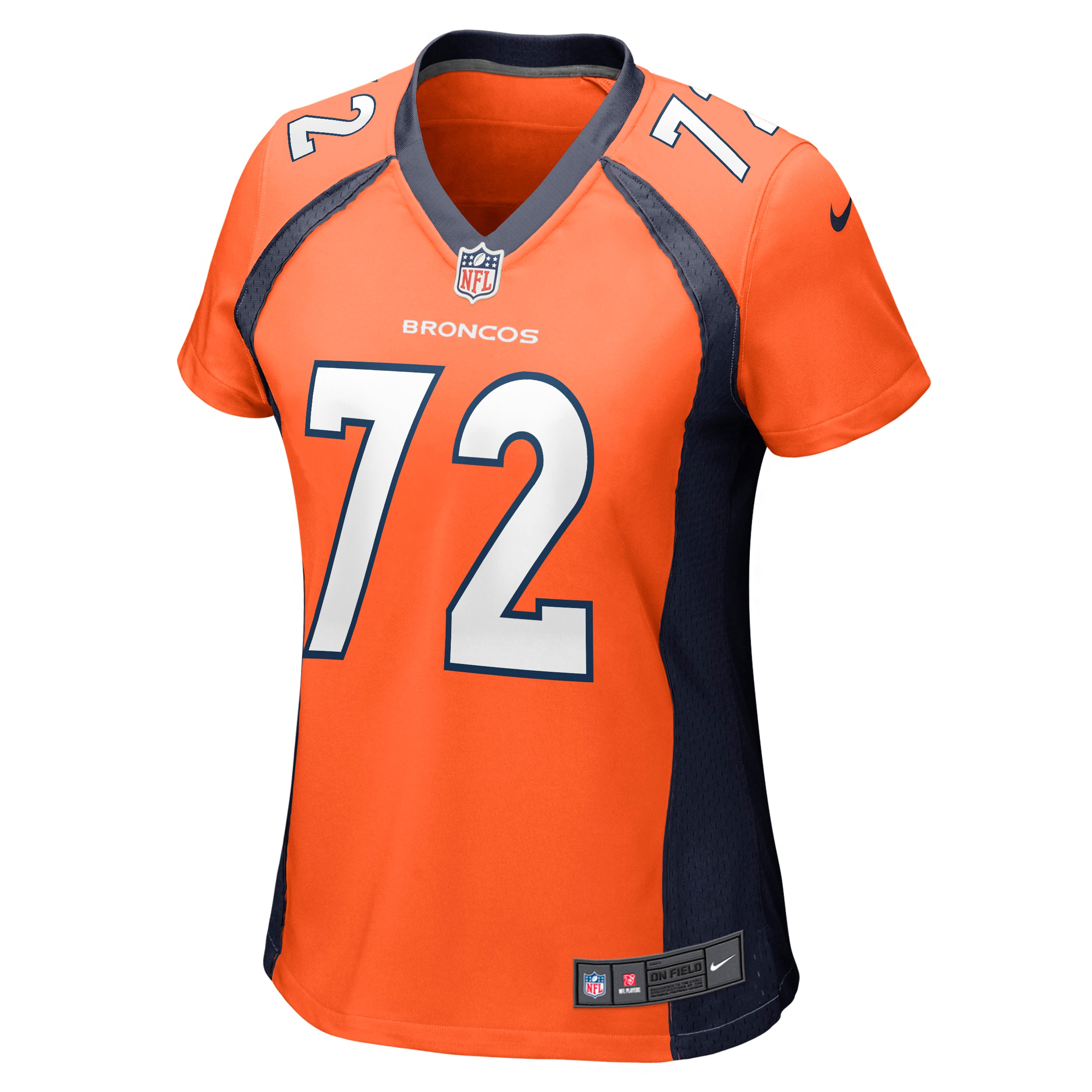 Alternative view of Women's Denver Broncos Garett Bolles Orange Game Jersey JS4154 nicesnker