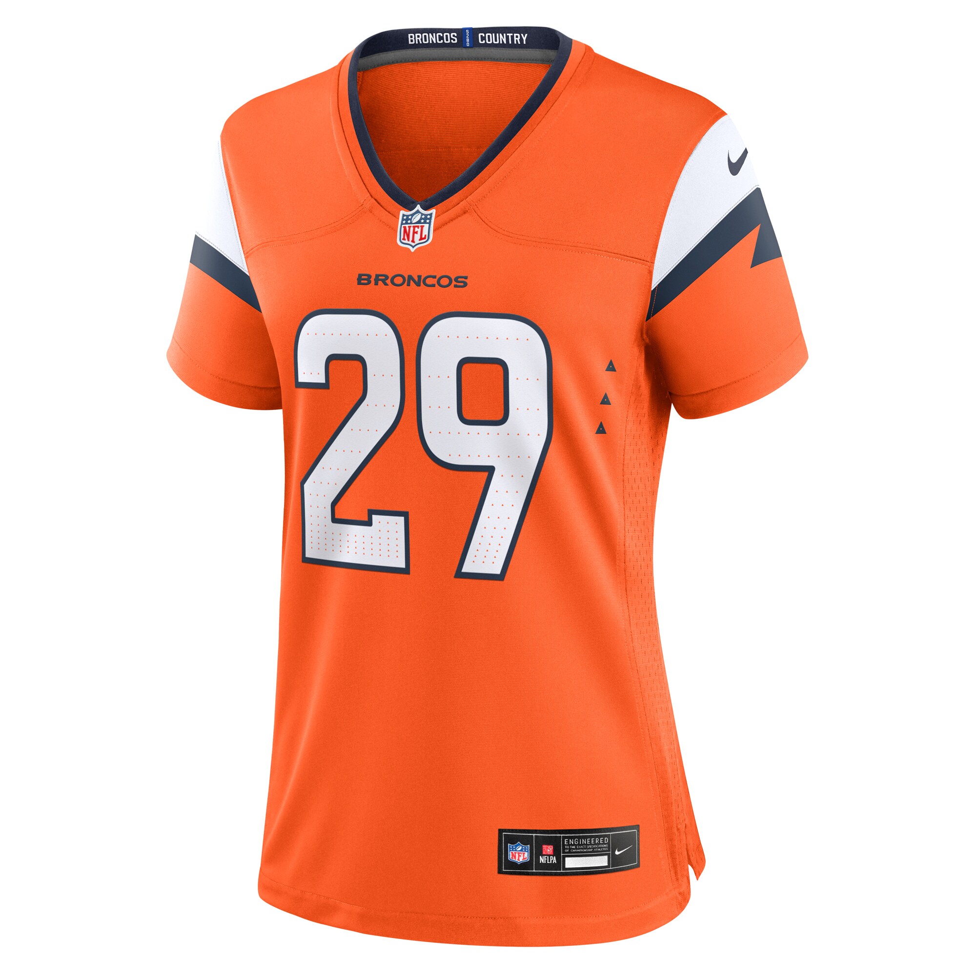 Alternative view of Women's Denver Broncos Ja'Quan McMillian Orange Team Game Jersey JS8067 nicesnker