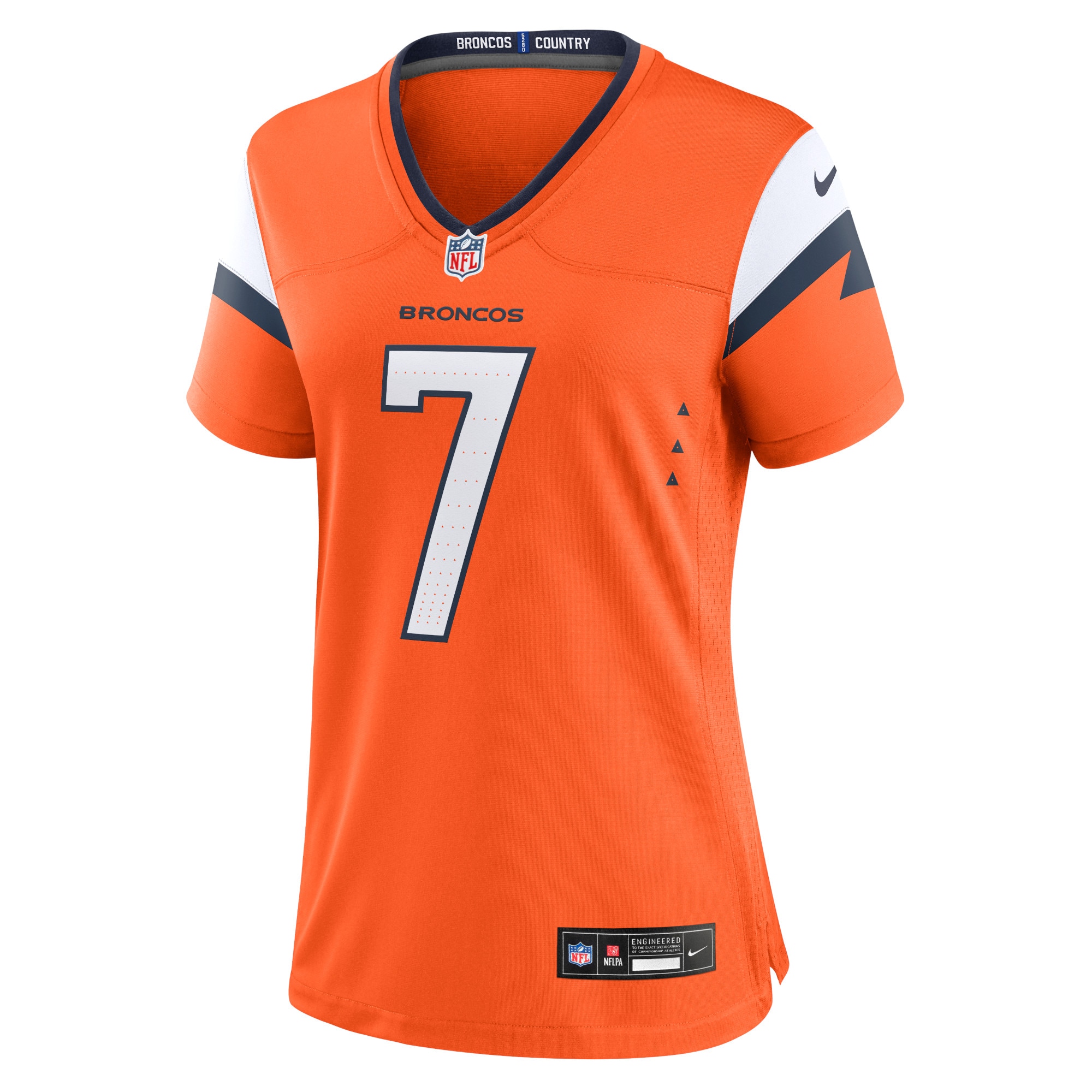 Alternative view of Women's Denver Broncos John Elway Orange Mile High Collection Retired Player Game Jersey JS4361 nicesnker