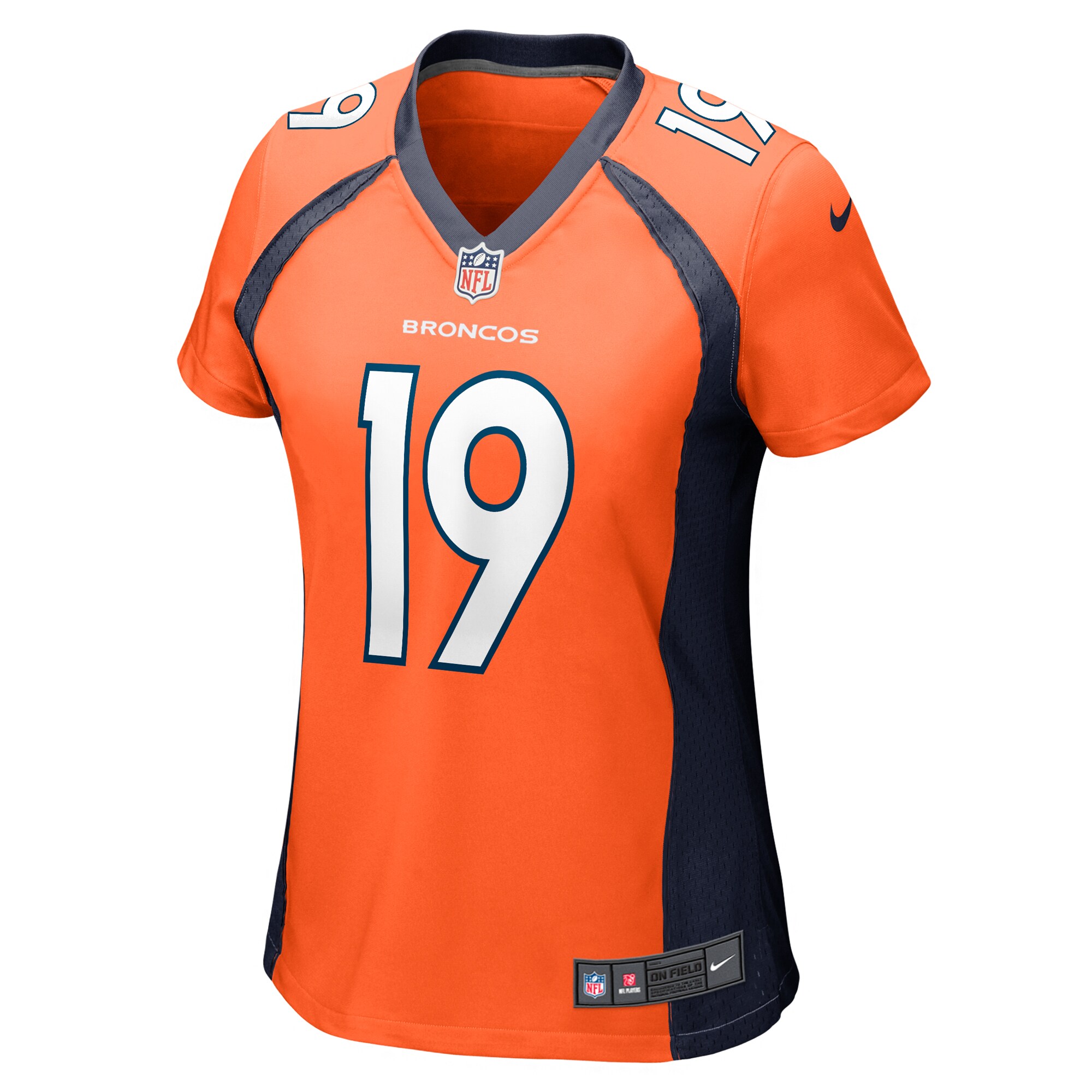 Alternative view of Women's Denver Broncos Marvin Mims Jr Orange Team Game Jersey JS5215 nicesnker