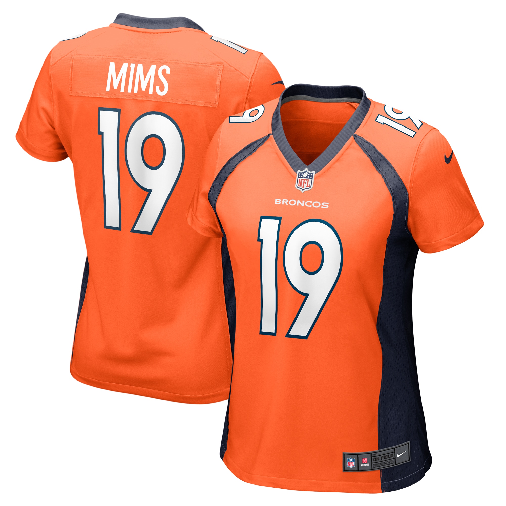 Women's Denver Broncos Marvin Mims Jr Orange Team Game Jersey JS5215 nicesnker