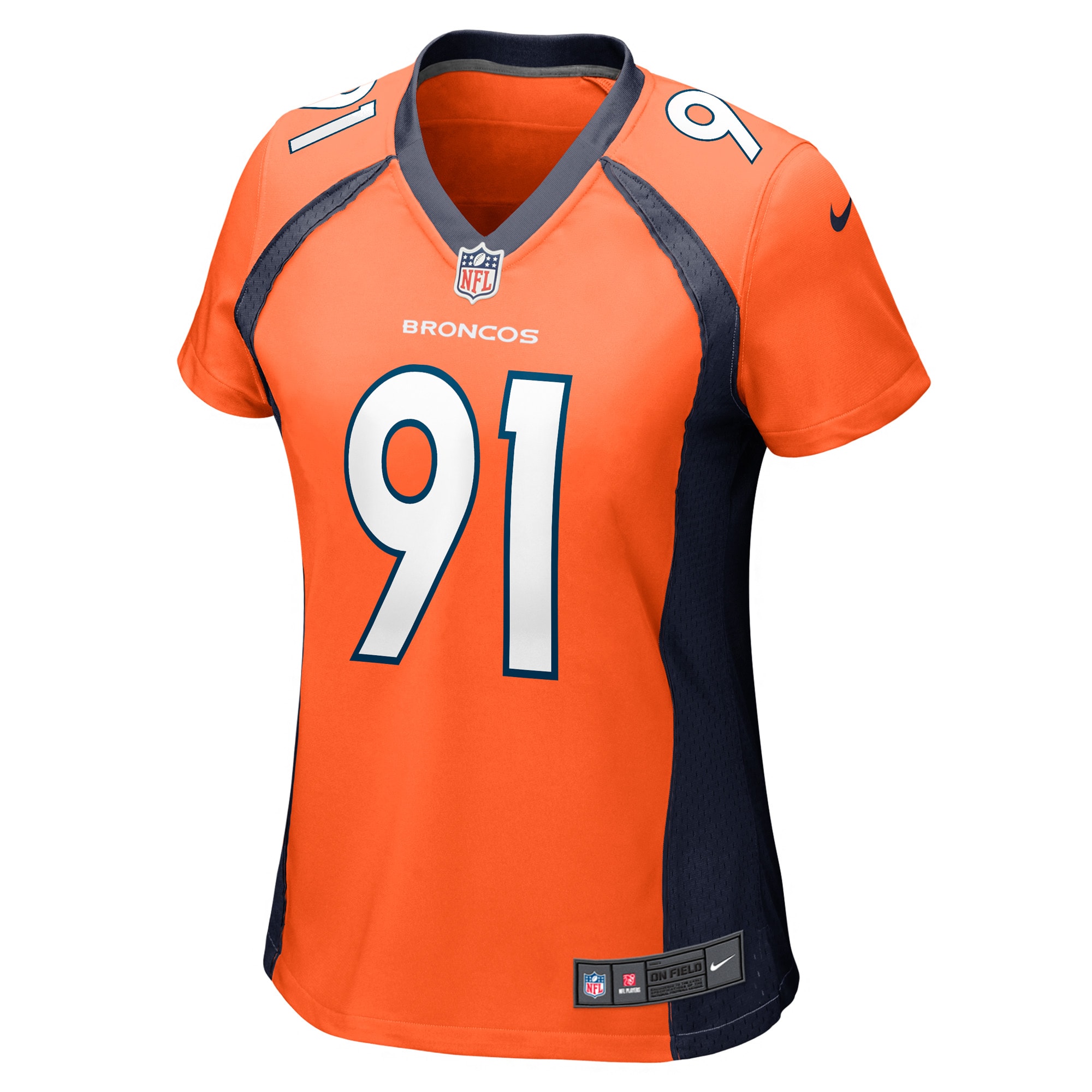 Alternative view of Women's Denver Broncos Matt Henningsen Orange Game Player Jersey JS8224 nicesnker