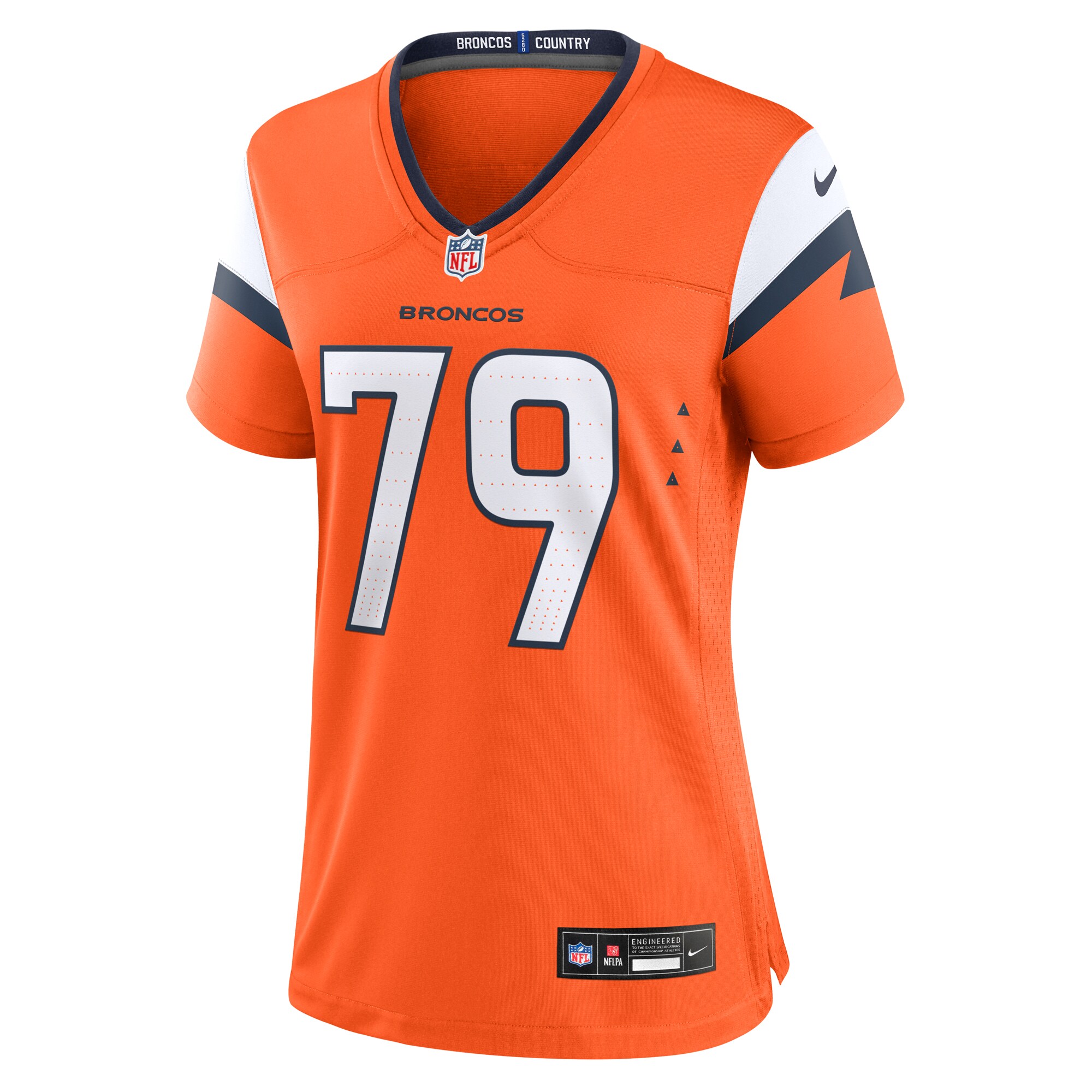 Alternative view of Women's Denver Broncos Matt Peart Orange Team Game Jersey JS6501 nicesnker