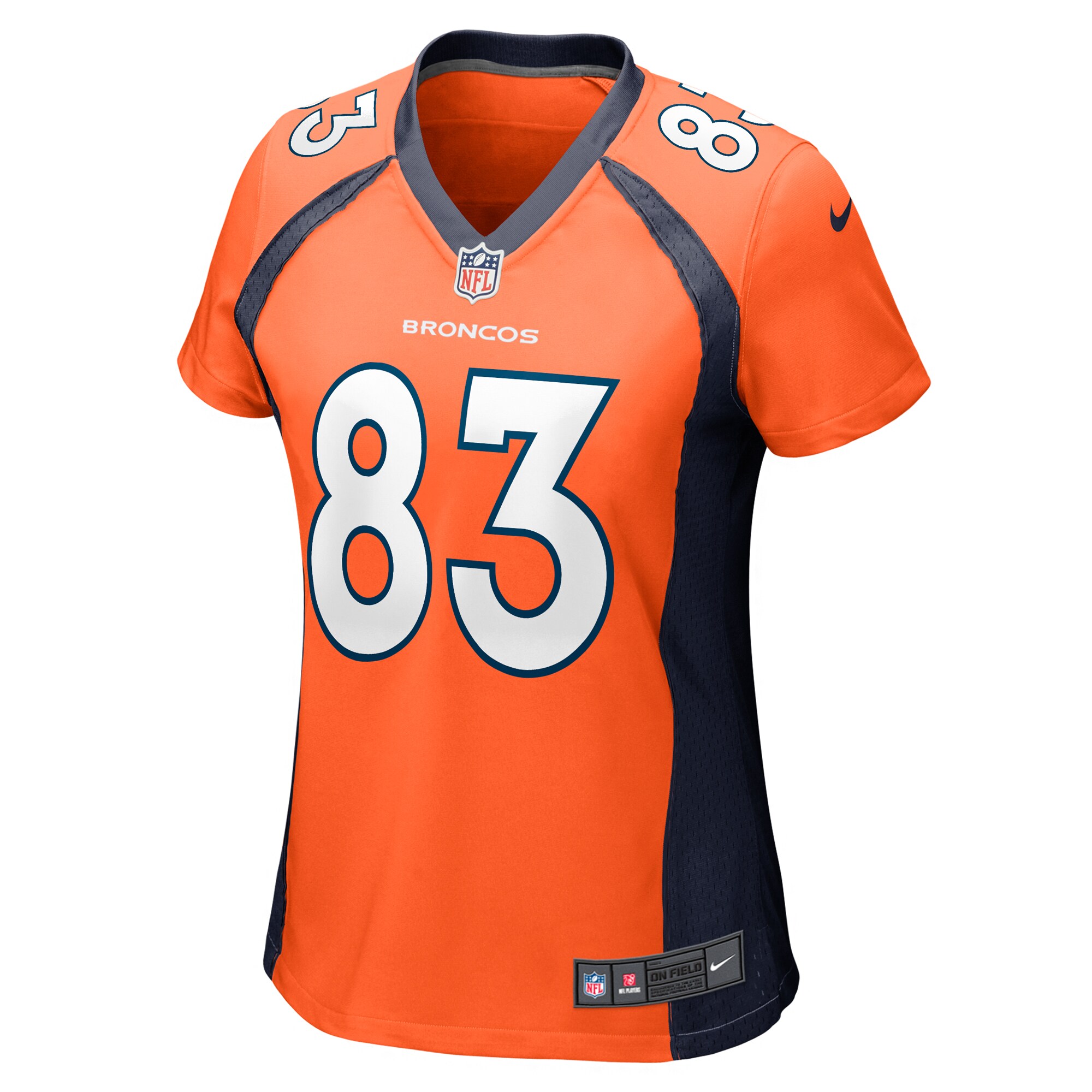 Alternative view of Women's Denver Broncos Michael Bandy Orange Team Game Jersey JS8144 nicesnker