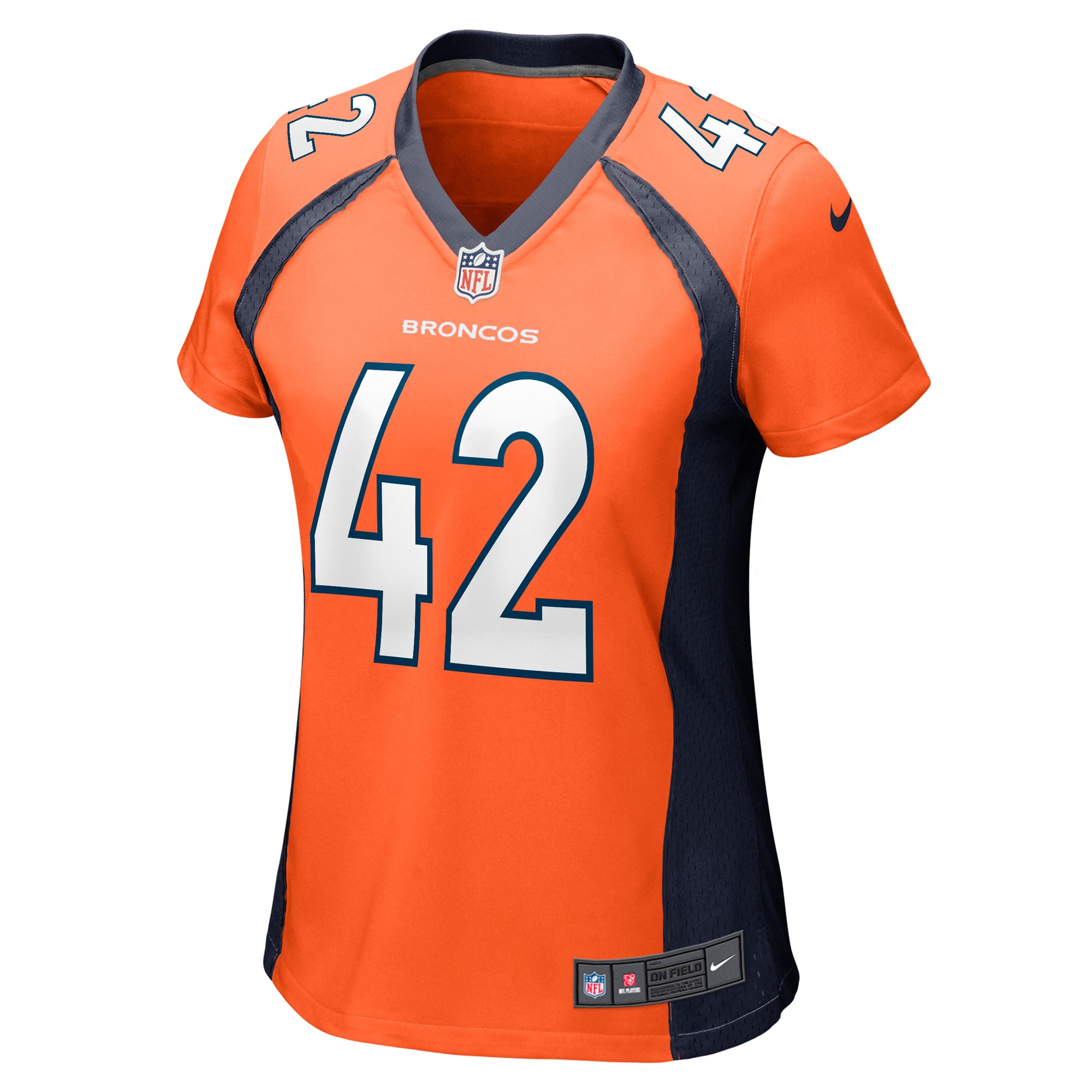 Alternative view of Women's Denver Broncos Nik Bonitto Orange Game Player Jersey JS1509 nicesnker